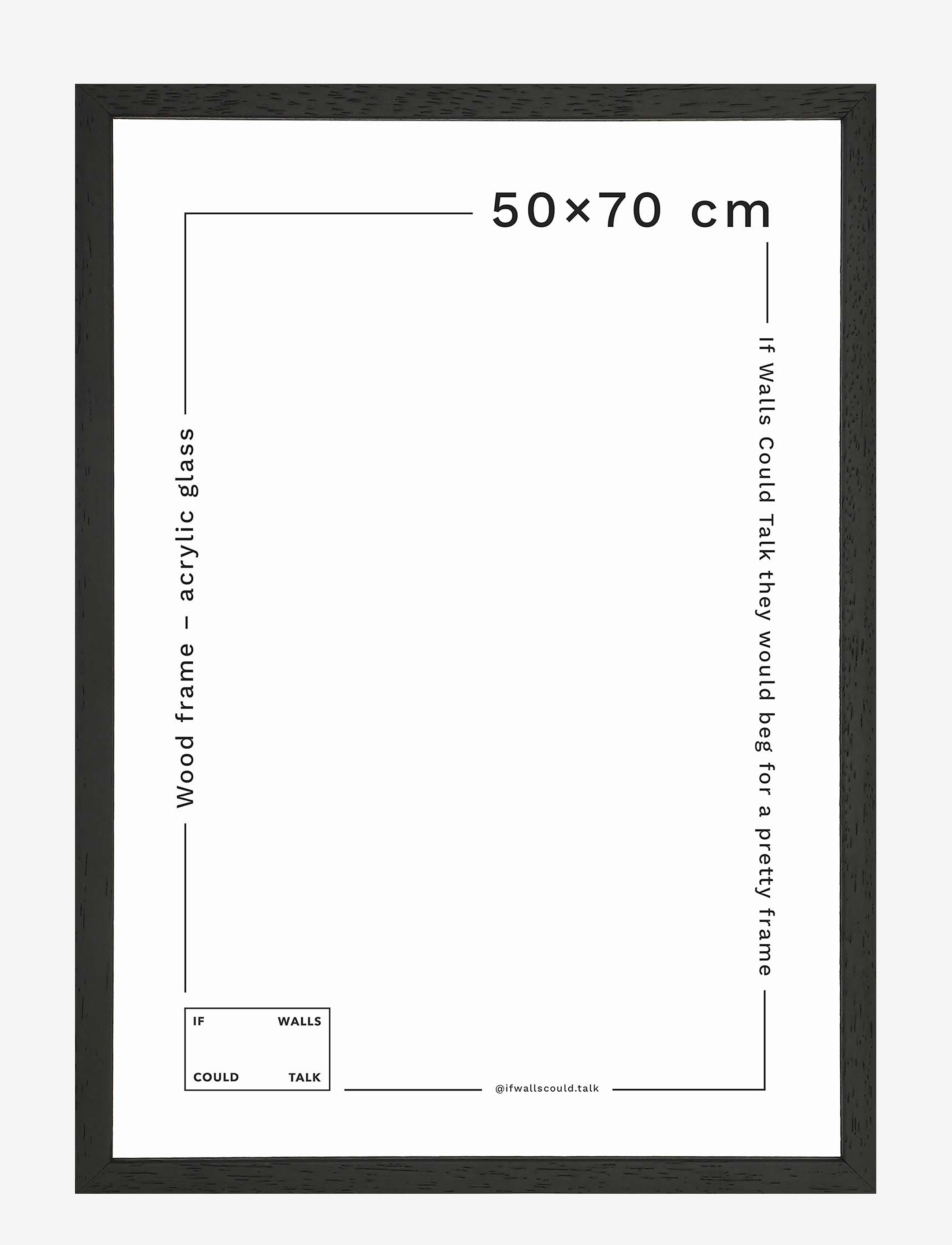 If Walls Could Talk Iwct Frame Acrylic Glass, Ramme, Sort, Str: 30X40CM