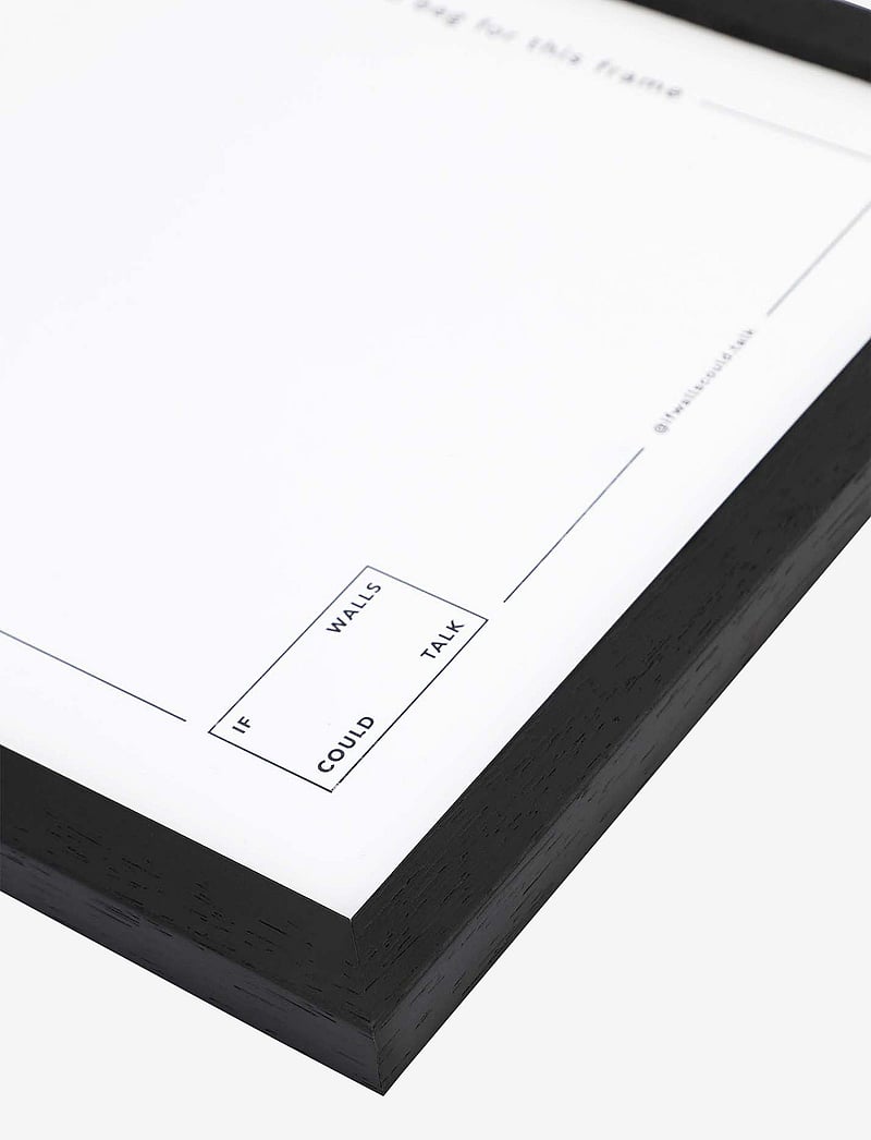 If Walls Could Talk - IWCT Frame Acrylic Glass - osta hinna alusel - black wood - 1