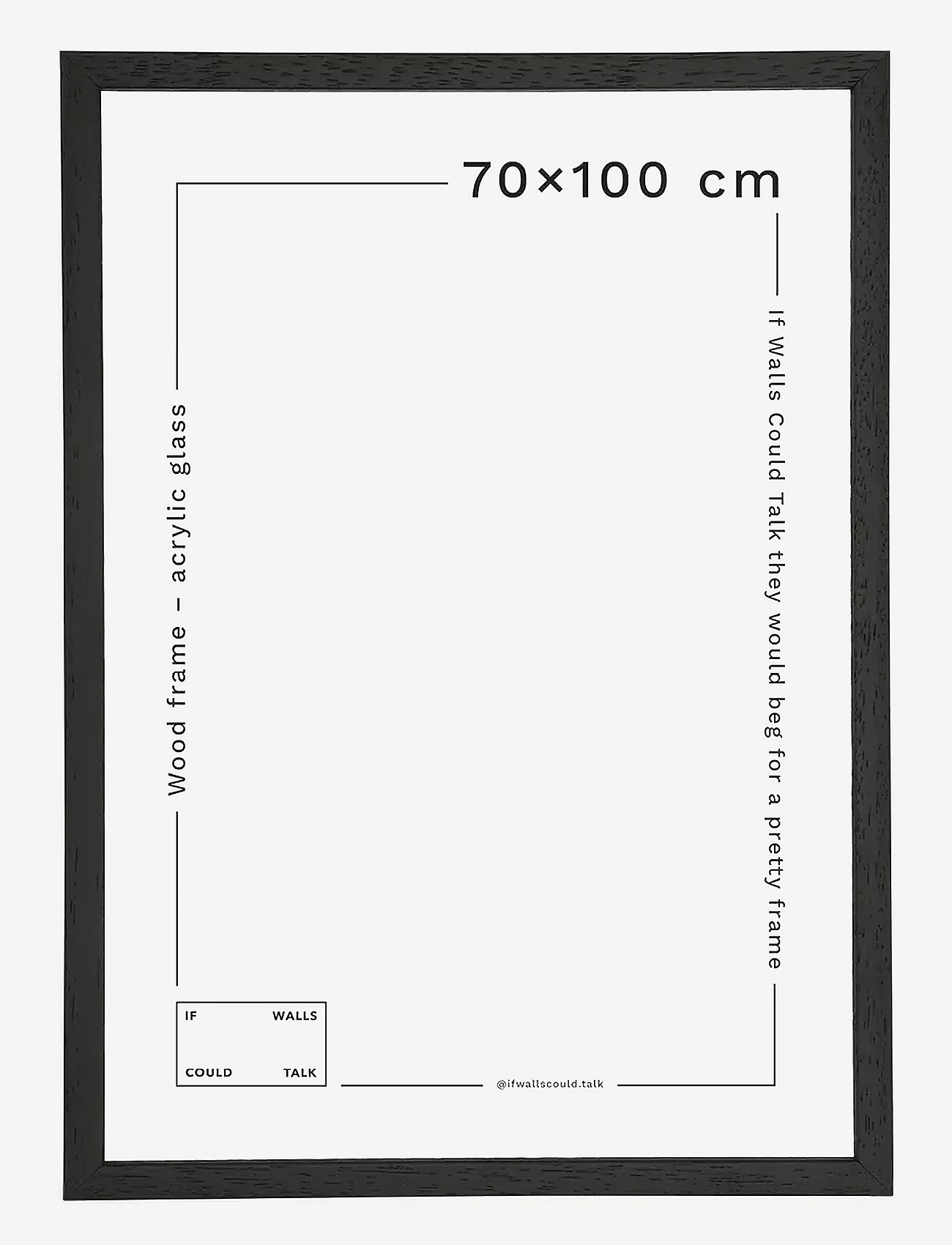If Walls Could Talk - IWCT Frame Acrylic Glass - køb efter pris - black wood - 3