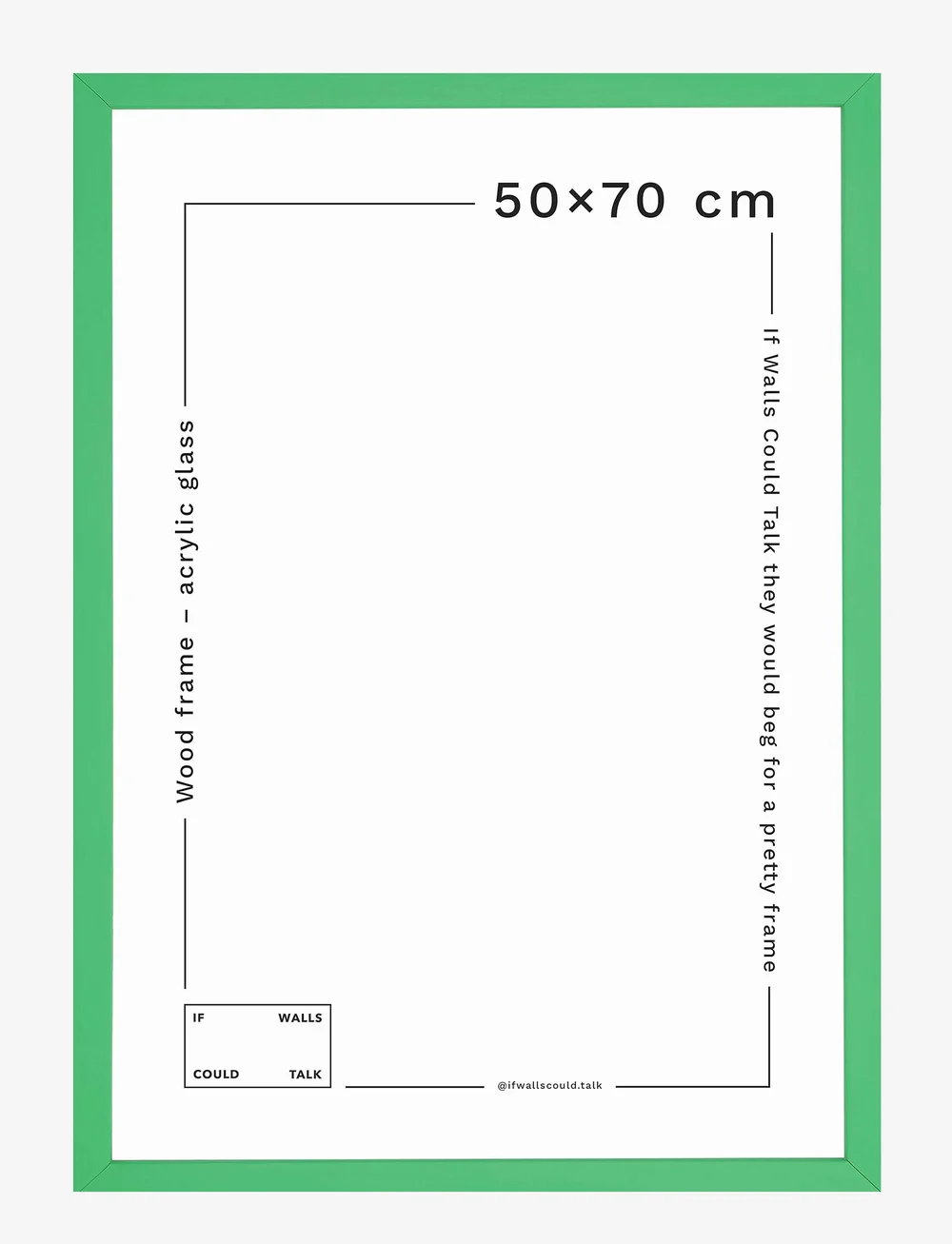 If Walls Could Talk - IWCT Frame Acrylic Glass - nach preis einkaufen - green bright - 0