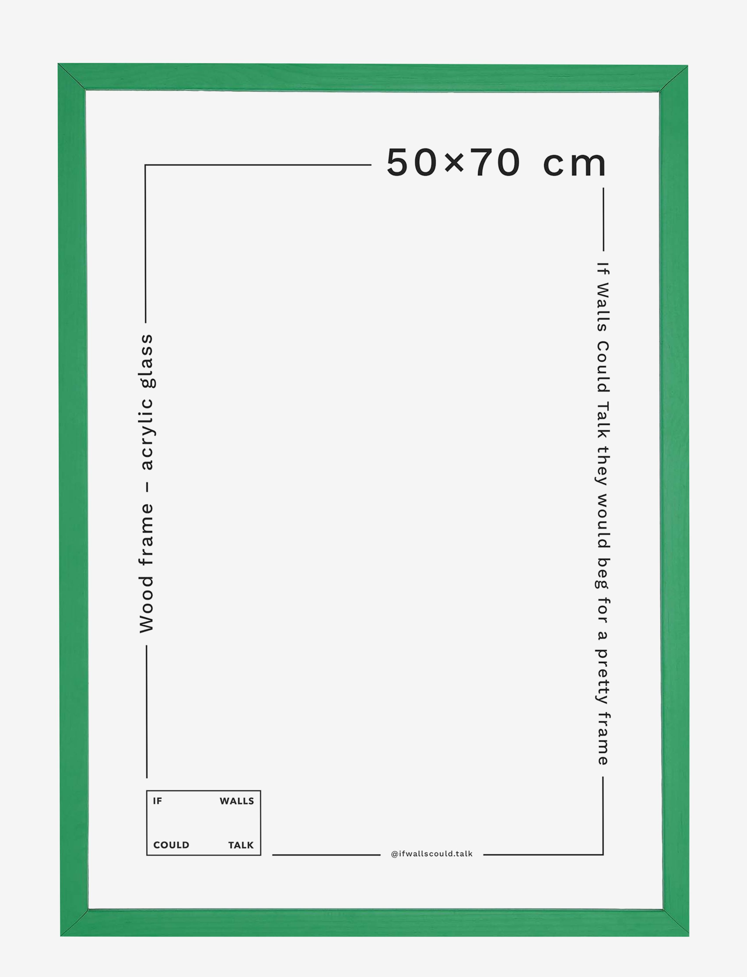 If Walls Could Talk Iwct Frame Acrylic Glass, Ramme, Grøn, Str: 70X100CM