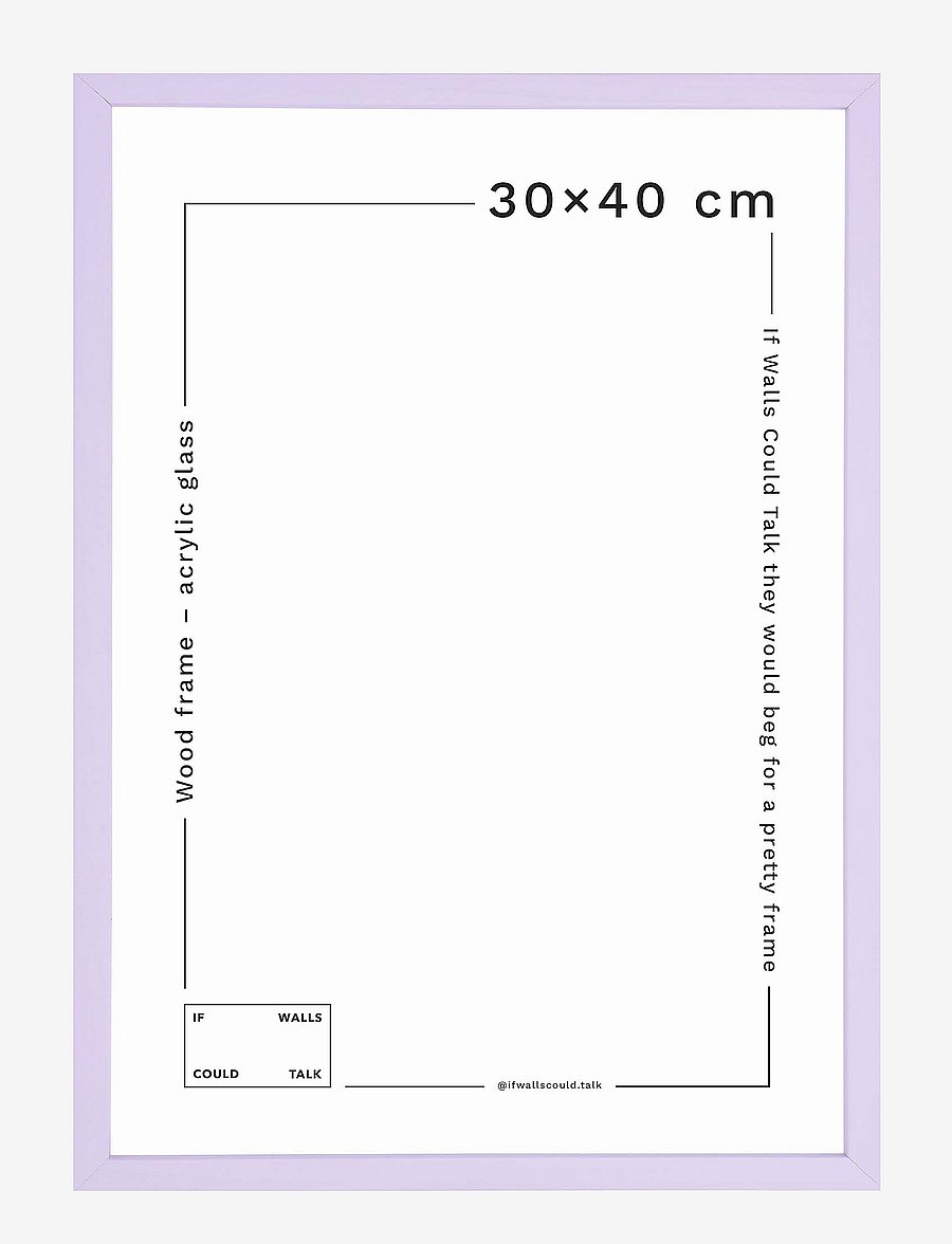 If Walls Could Talk - IWCT Frame Acrylic Glass - purple day - 0