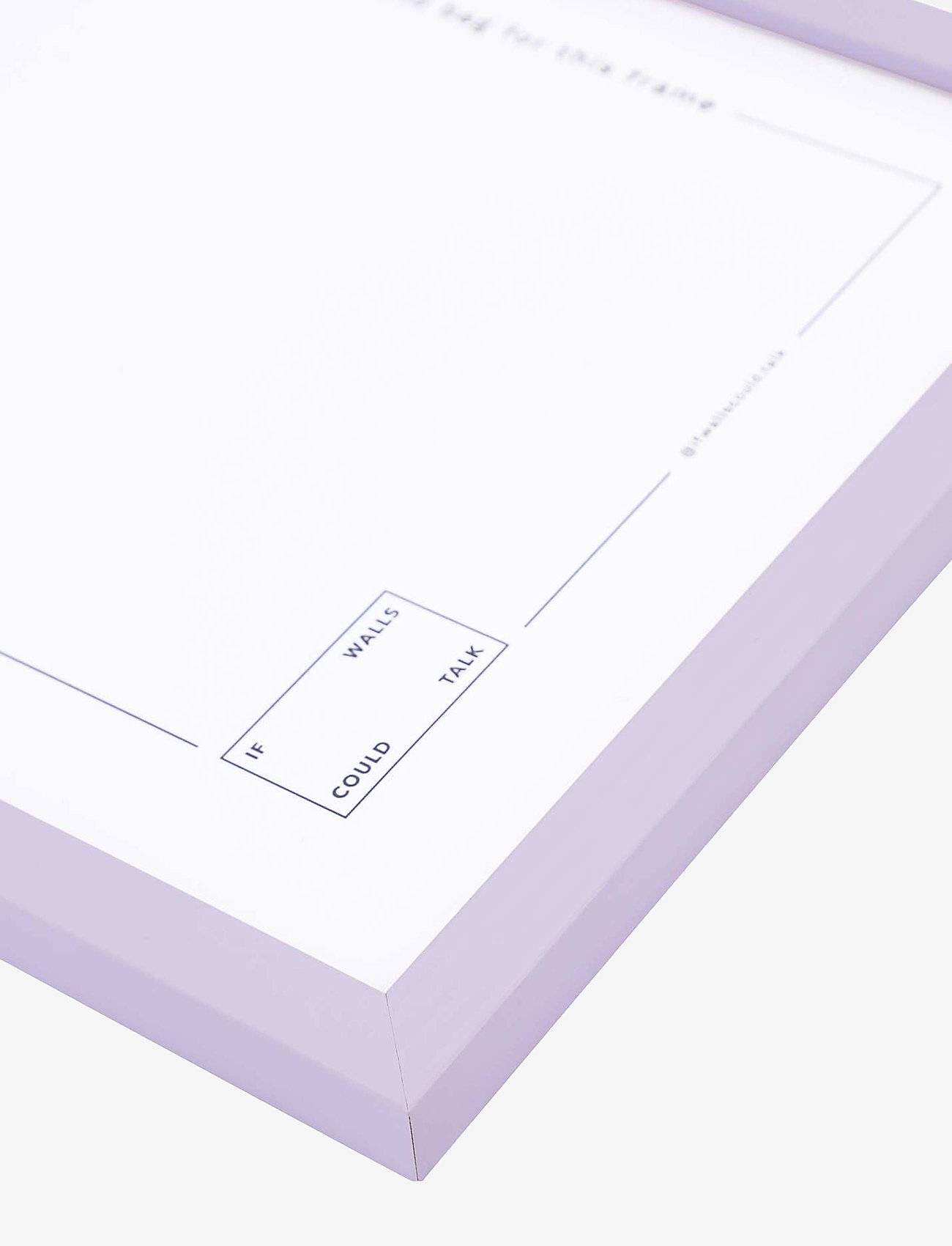 If Walls Could Talk - IWCT Frame Acrylic Glass - purple day - 1
