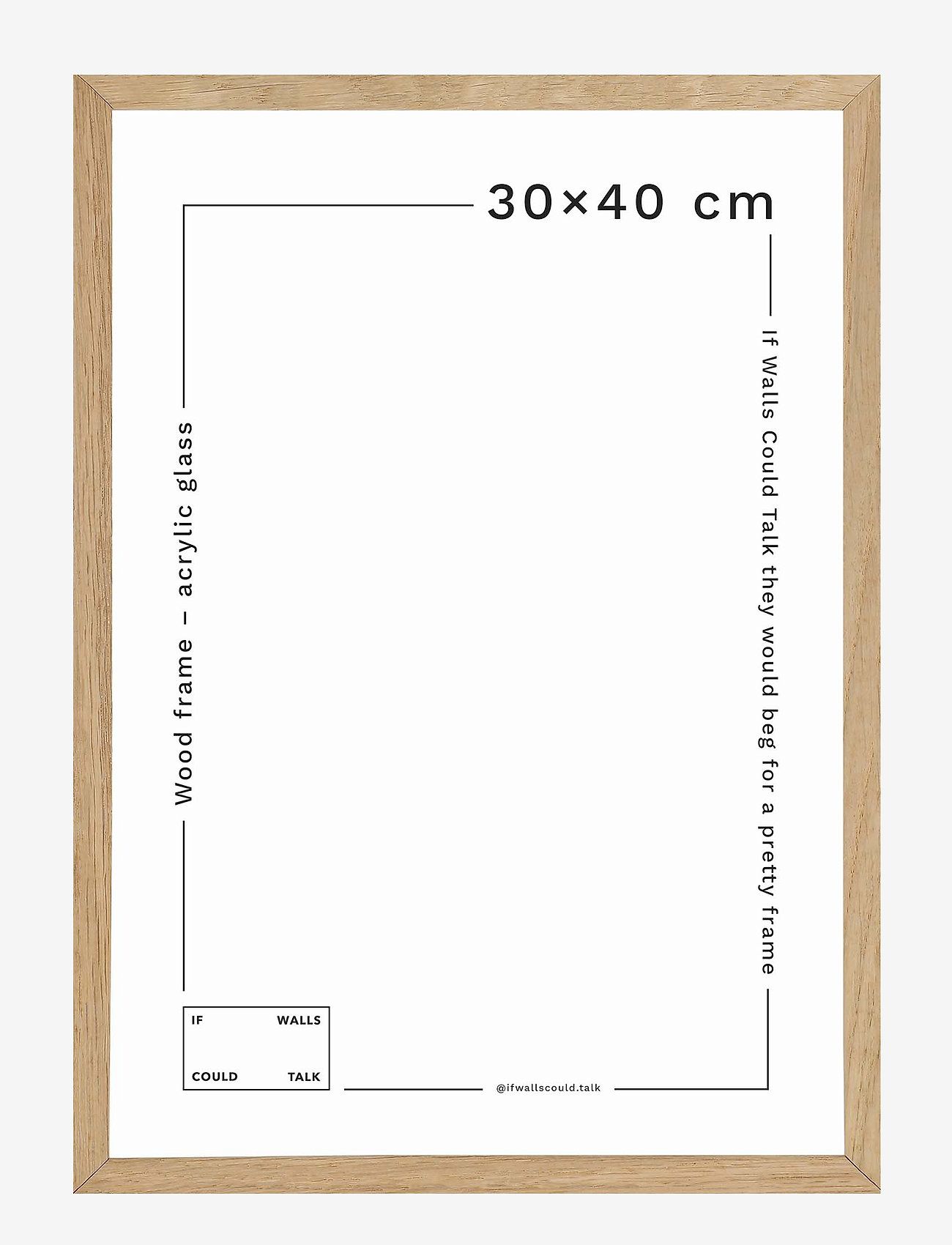 If Walls Could Talk - IWCT Frame Acrylic Glass - køb efter pris - oak - natural - 0