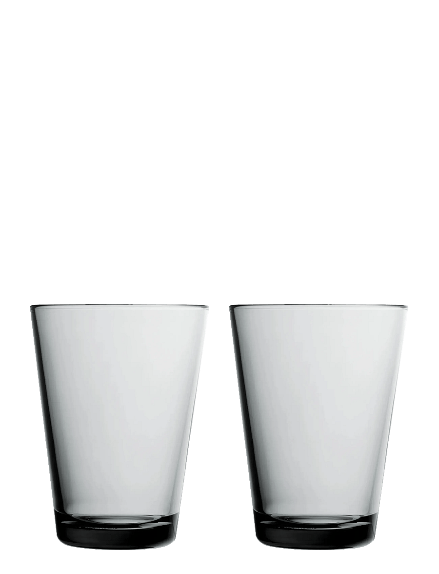 Iittala - Kartio tumbler 40cl grey 2pc - joogiklaasid - grey - 1