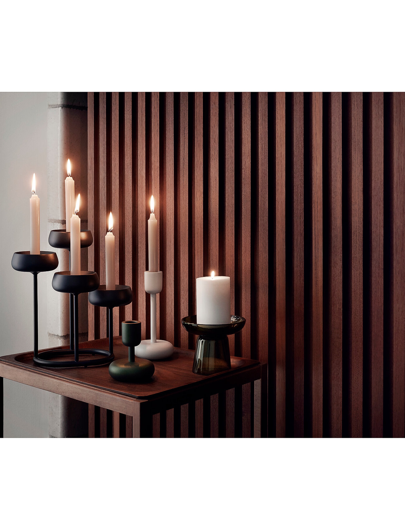 Iittala Nappula Candle Holder 183Mm, H:18.3 cm, Candlesticks & Lanterns, Weiß - Candlesticks, Homeware