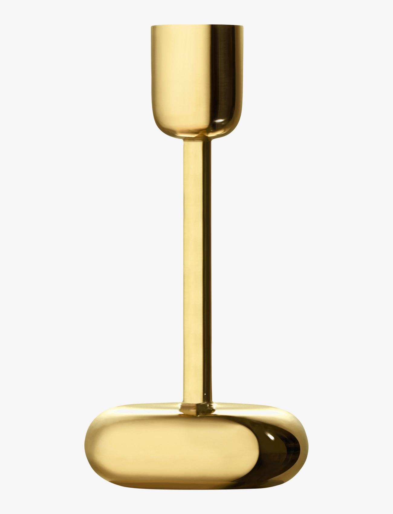 Iittala Nappula Lysestage 183 Mm Messing, One Size, Candlesticks & Lanterns, Gold - Candlesticks, Homeware
