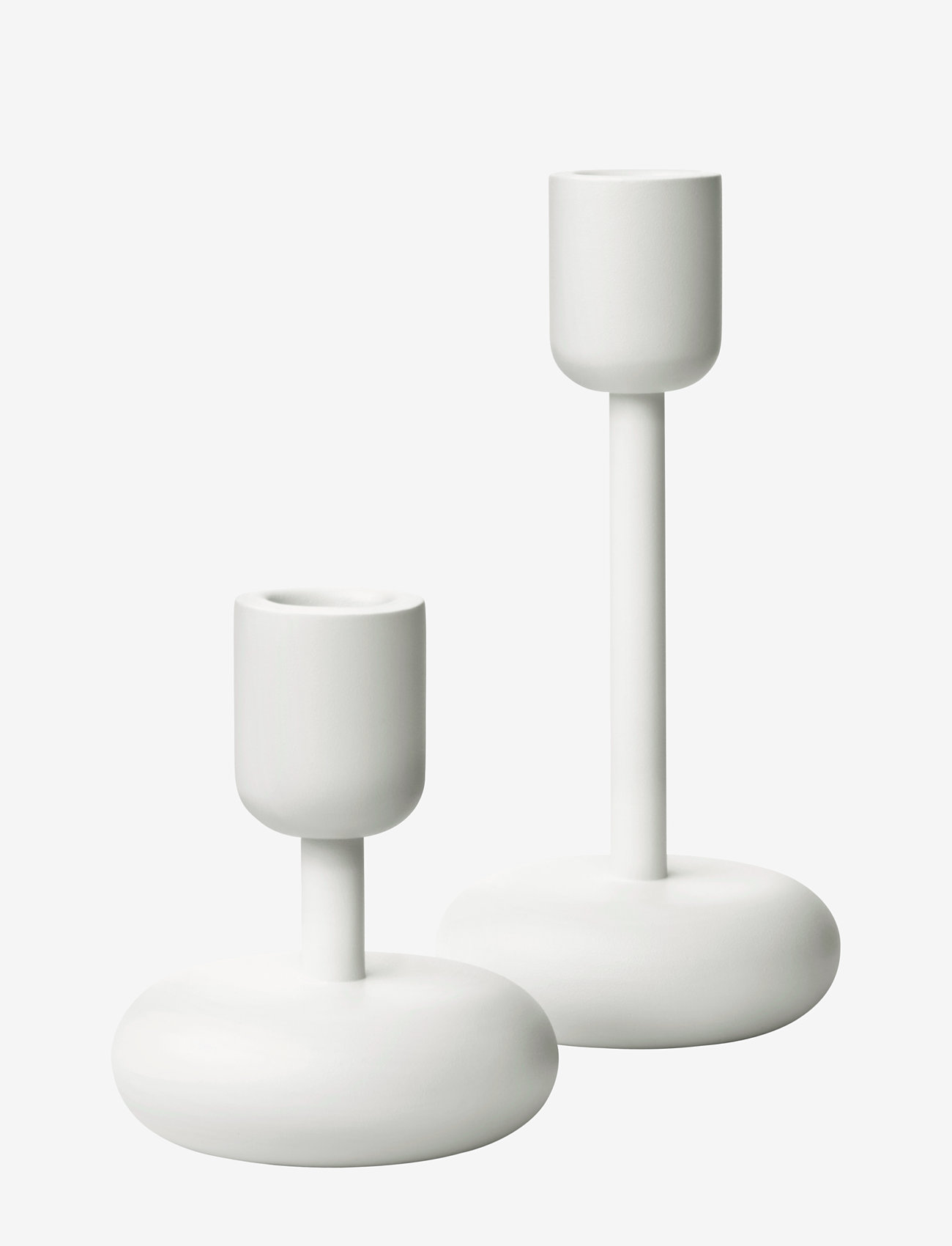 Iittala - Nappula candleholder white big and small - white - 1