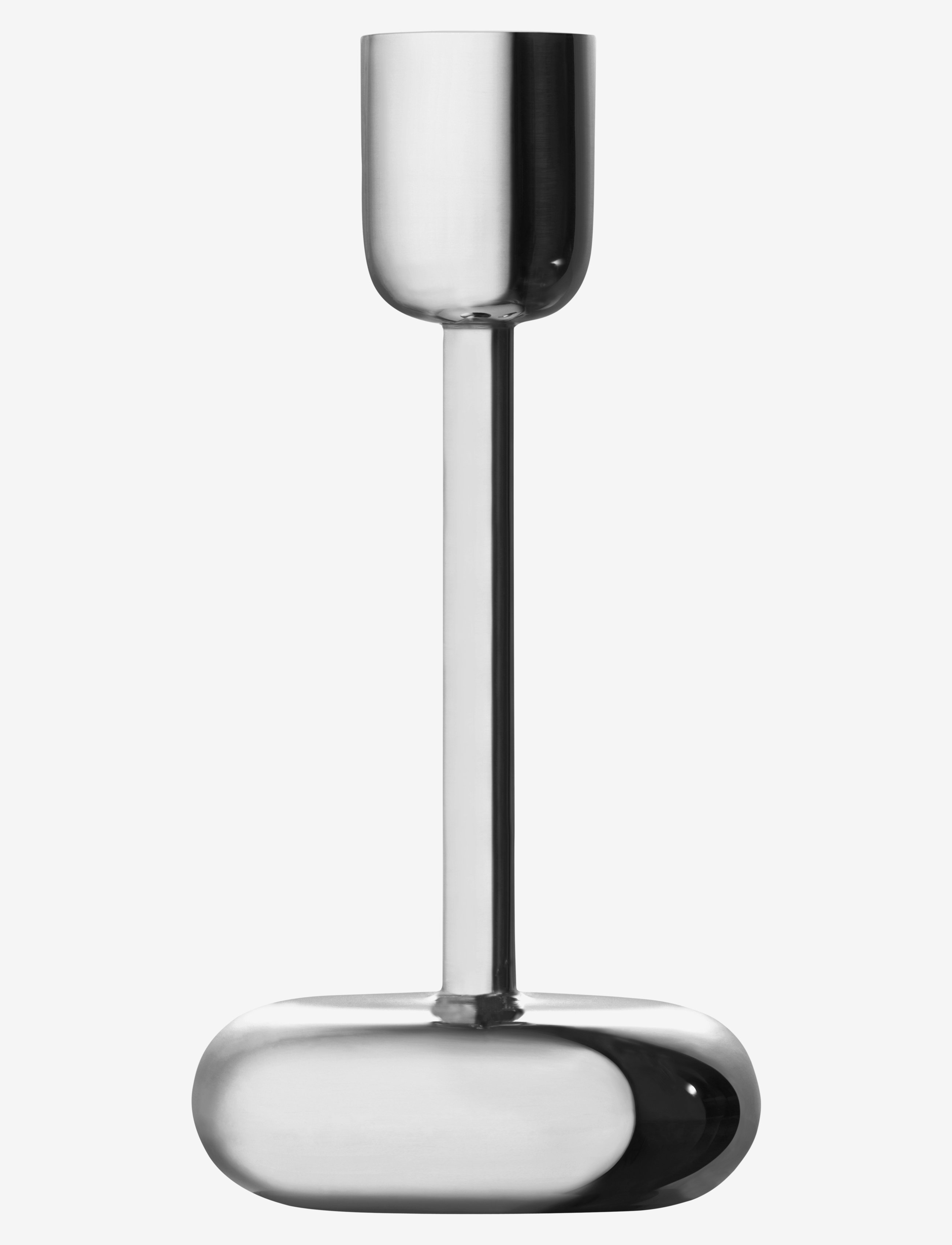 Iittala Nappula Candle Holder 183Mm, H18.3 cm, Candlesticks & Lanterns, Silber - Candlesticks, Homeware