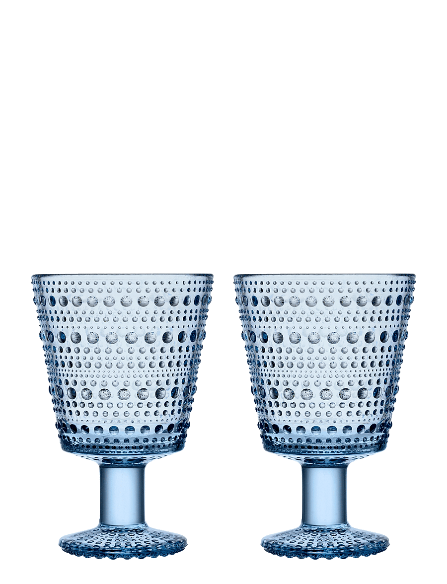 Iittala - Kastehelmi univ. glass 26cl aqua 2pcs - valge veini pokaalid - blue - 1