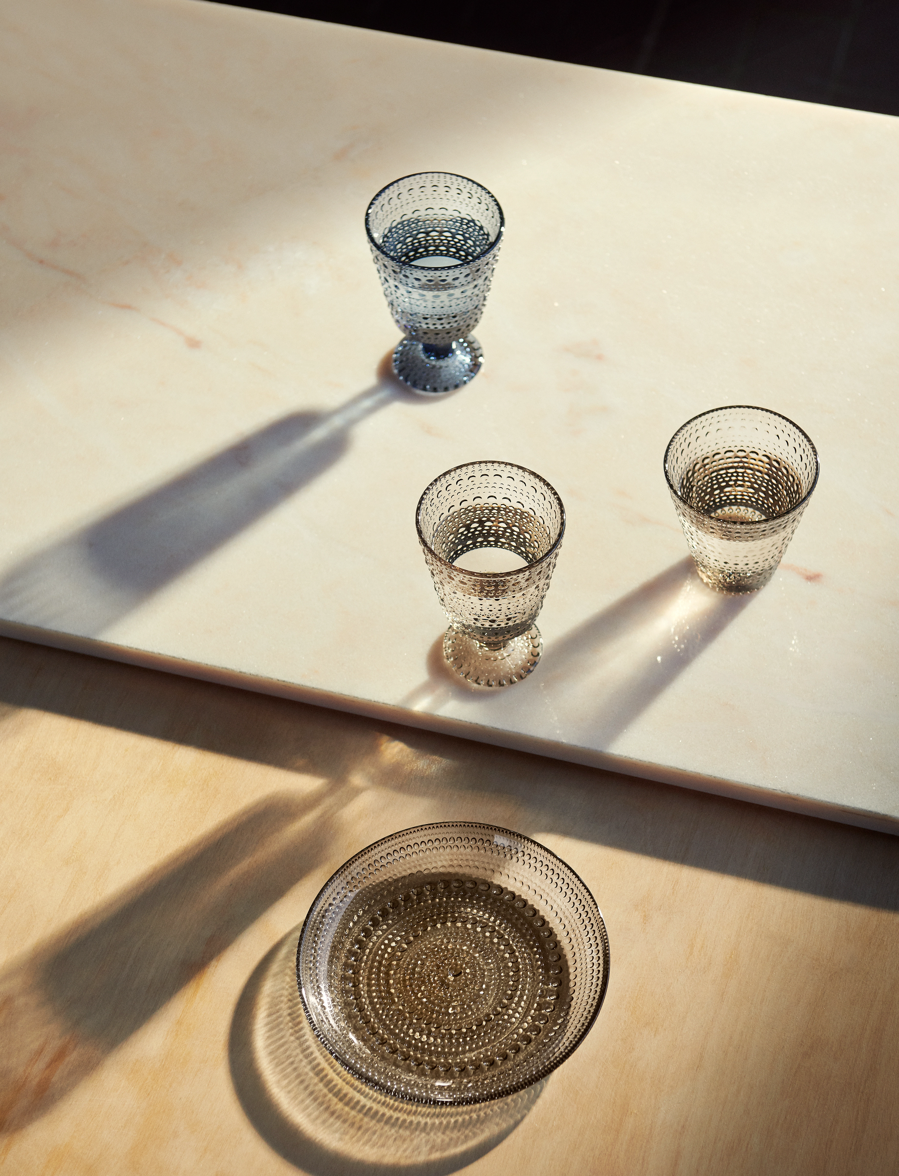 Iittala Kastehelmi Glas På Fod, 26 Cl, Aqua, 2 Stk., CL, Wine Glass, Blau - White Glasses, Homeware