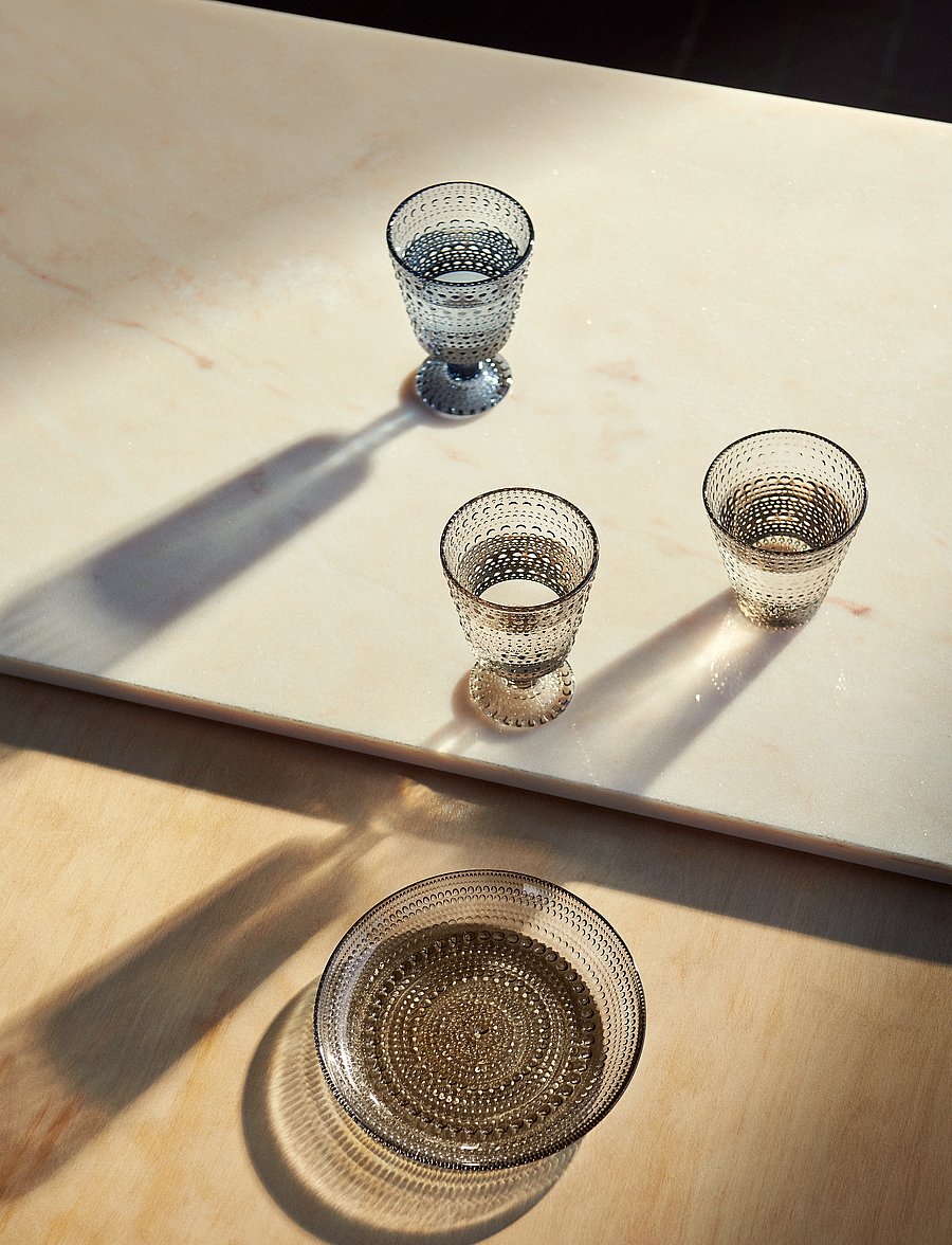 Iittala - Kastehelmi univ. glass 26cl aqua 2pcs - valge veini pokaalid - blue - 0