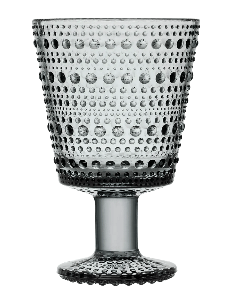 Iittala - Kastehelmi univ. glass 26cl grey 2pc - trinkgläser - grey - 1