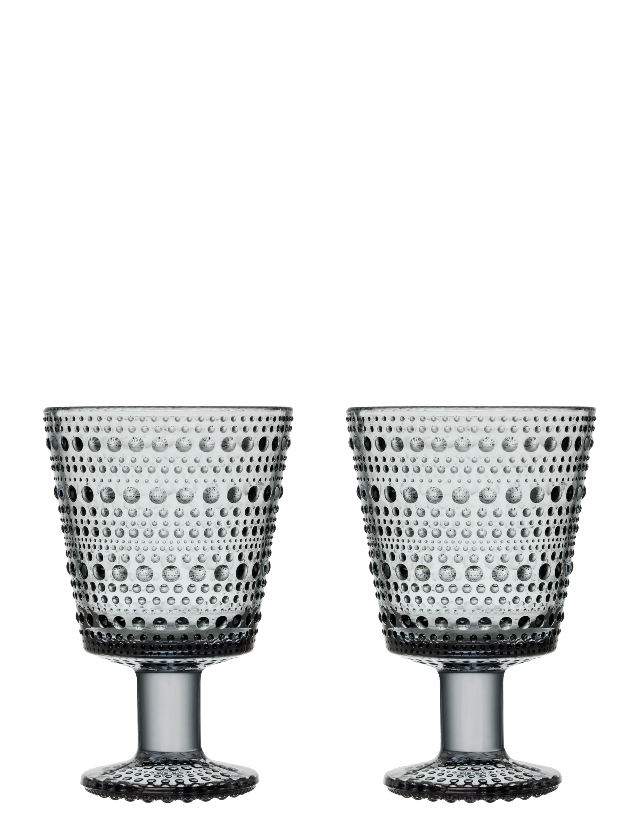 Iittala Kastehelmi Univ. Glass 26Cl Grey 2Pc, Drikkeglas, Grå, Str: 26 CL