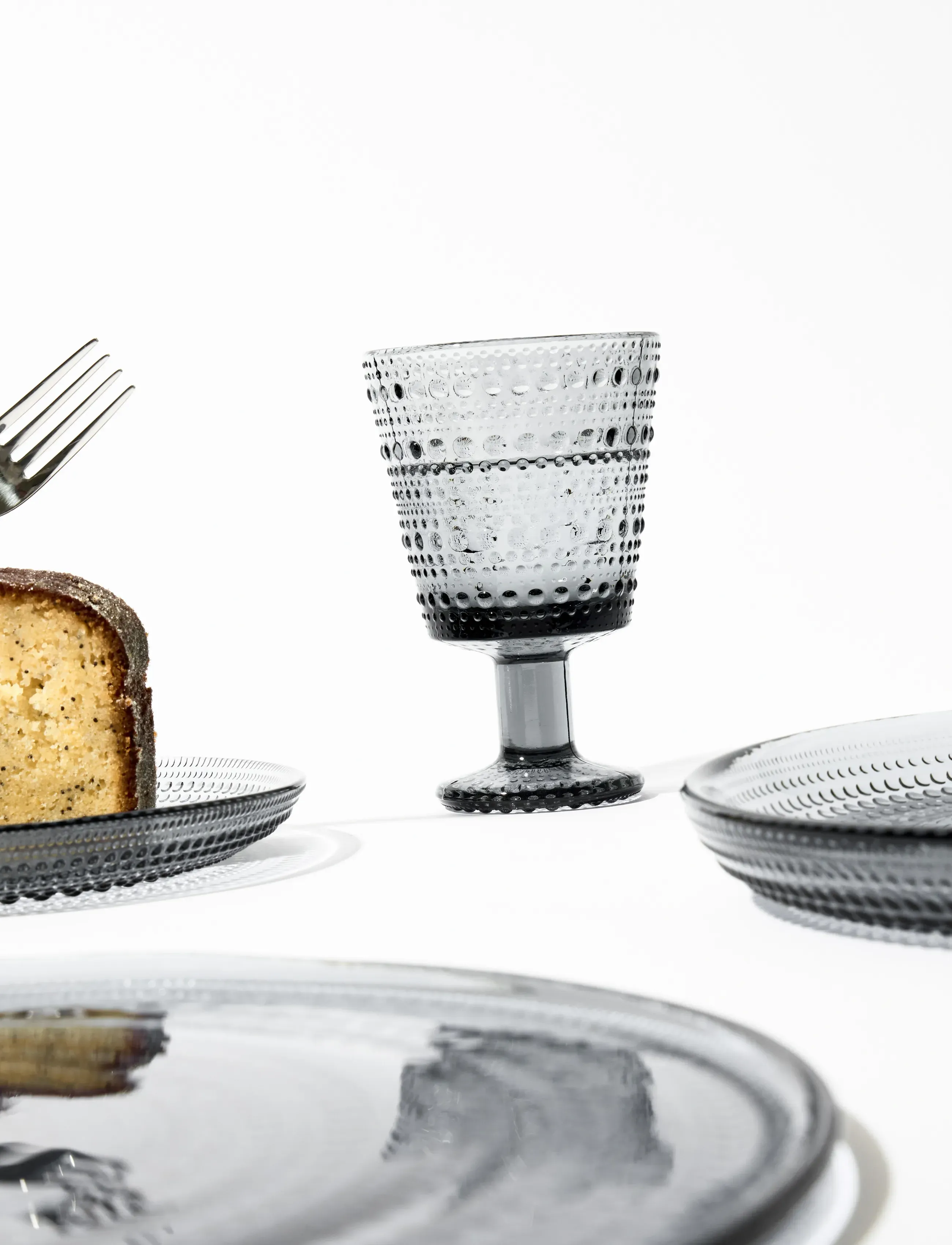 Iittala Kastehelmi Univ. Glass 26Cl Grey 2Pc, 26 CL, Grey, Glas > Drikkeglas, Unisex