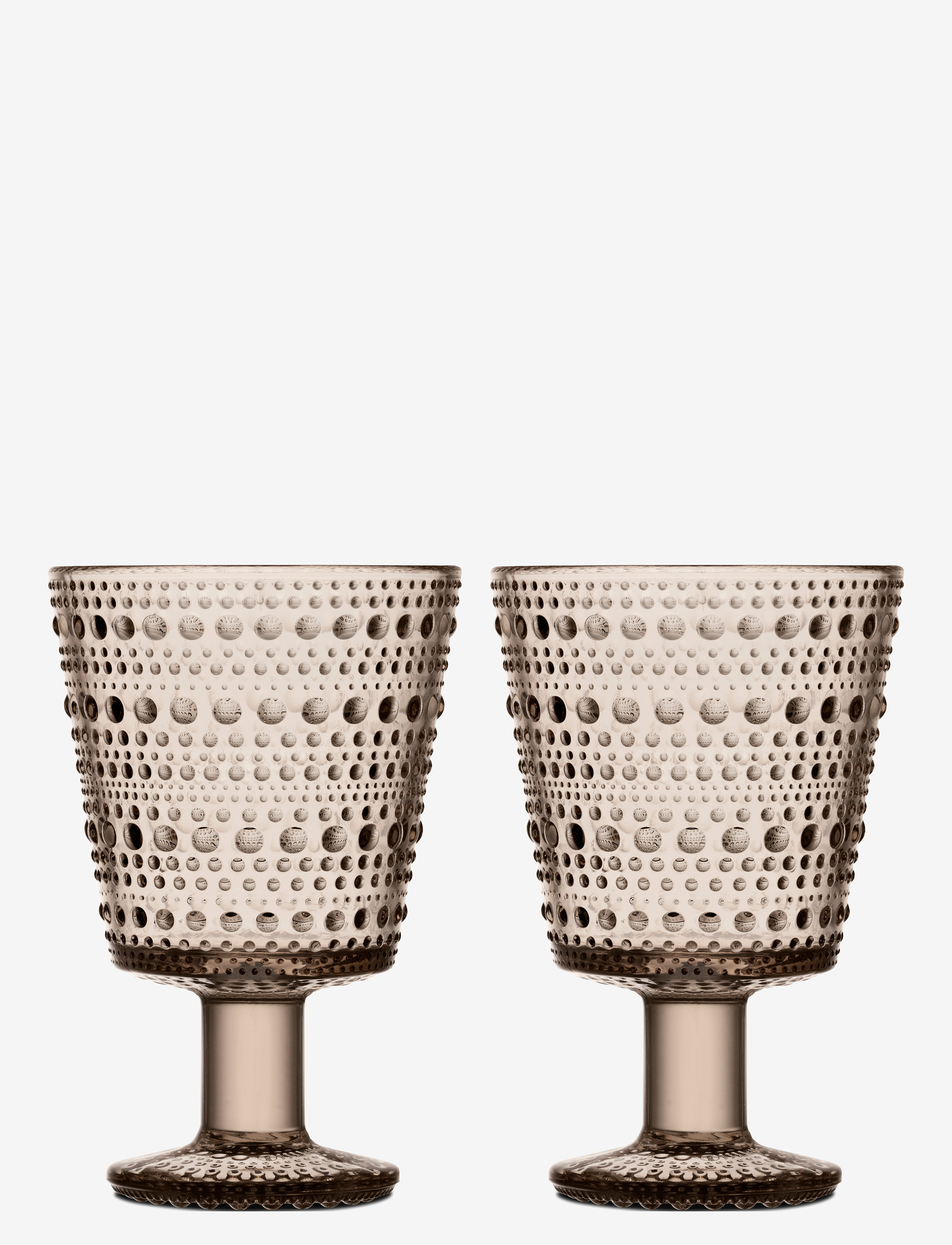 Iittala Kastehelmi Glas På Fod 30Cl 2Stk, 26 CL, Beige, Glas > Drikkeglas, Unisex