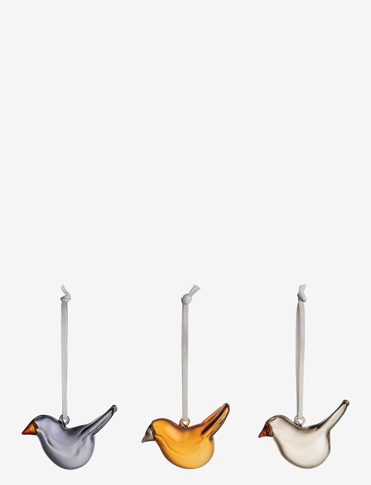 Iittala - Iittala mini glass birds mix 3set - skulpturer & figurer - multicolor - 0