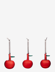 Iittala - Glass apple red 3st - laveste priser - red - 0