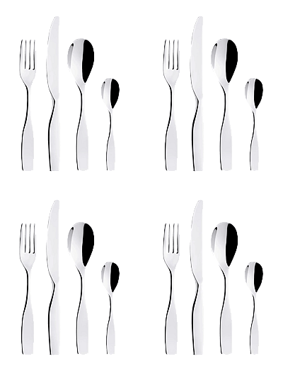 Iittala Citterio 98 cutl. gift box 16set mirror - Geschirr - STEEL / silver
