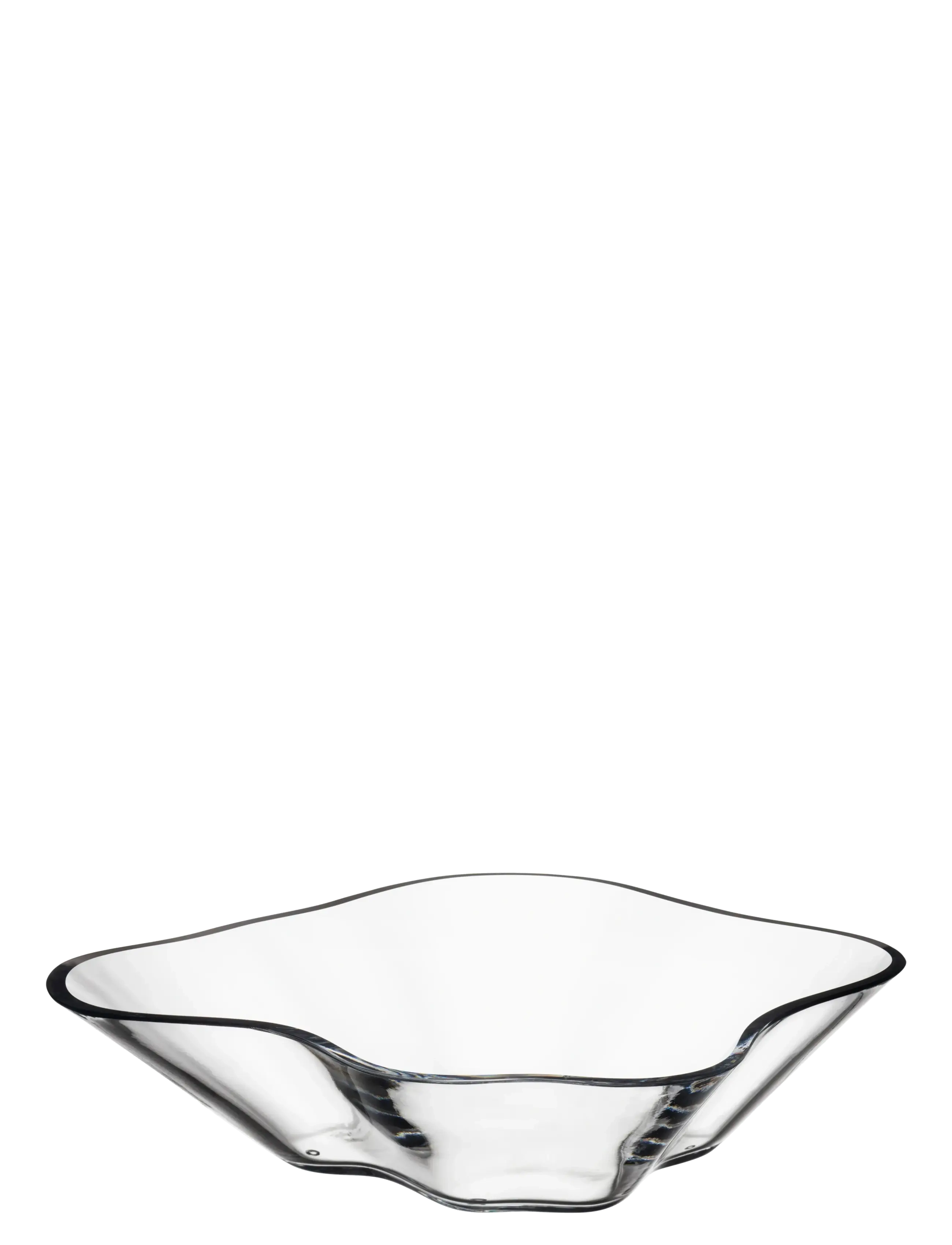 Iittala Aalto Flower Bowl 279X75Mm Clear, Vase, Nude, Str: 279X75MM