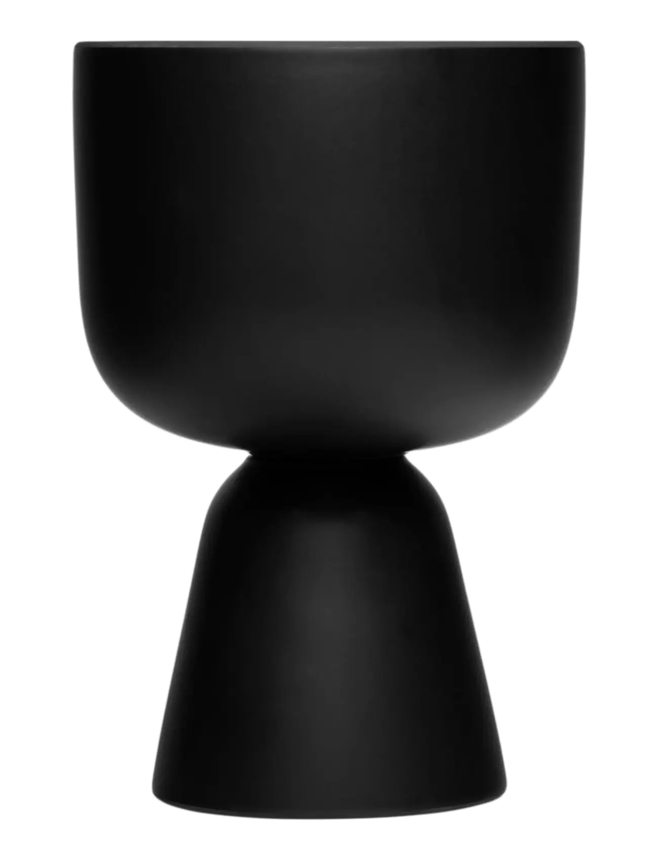 Iittala Nappula Plant Pot 230X155 Matte Black, Flower Pots, Sort, Str: 230X155MM