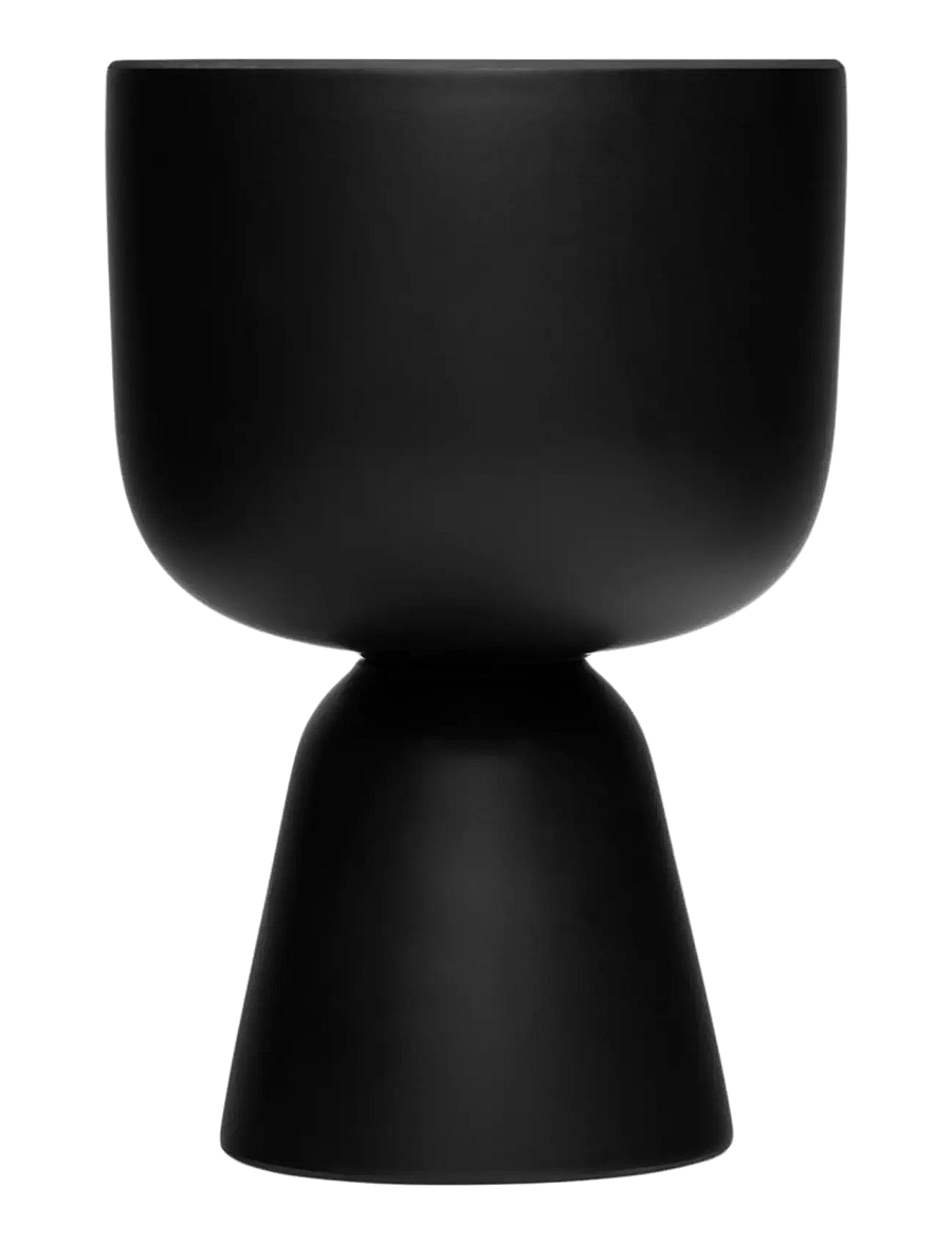Iittala - Nappula plant pot 230x155 matte black - lillepotid - matte black - 1