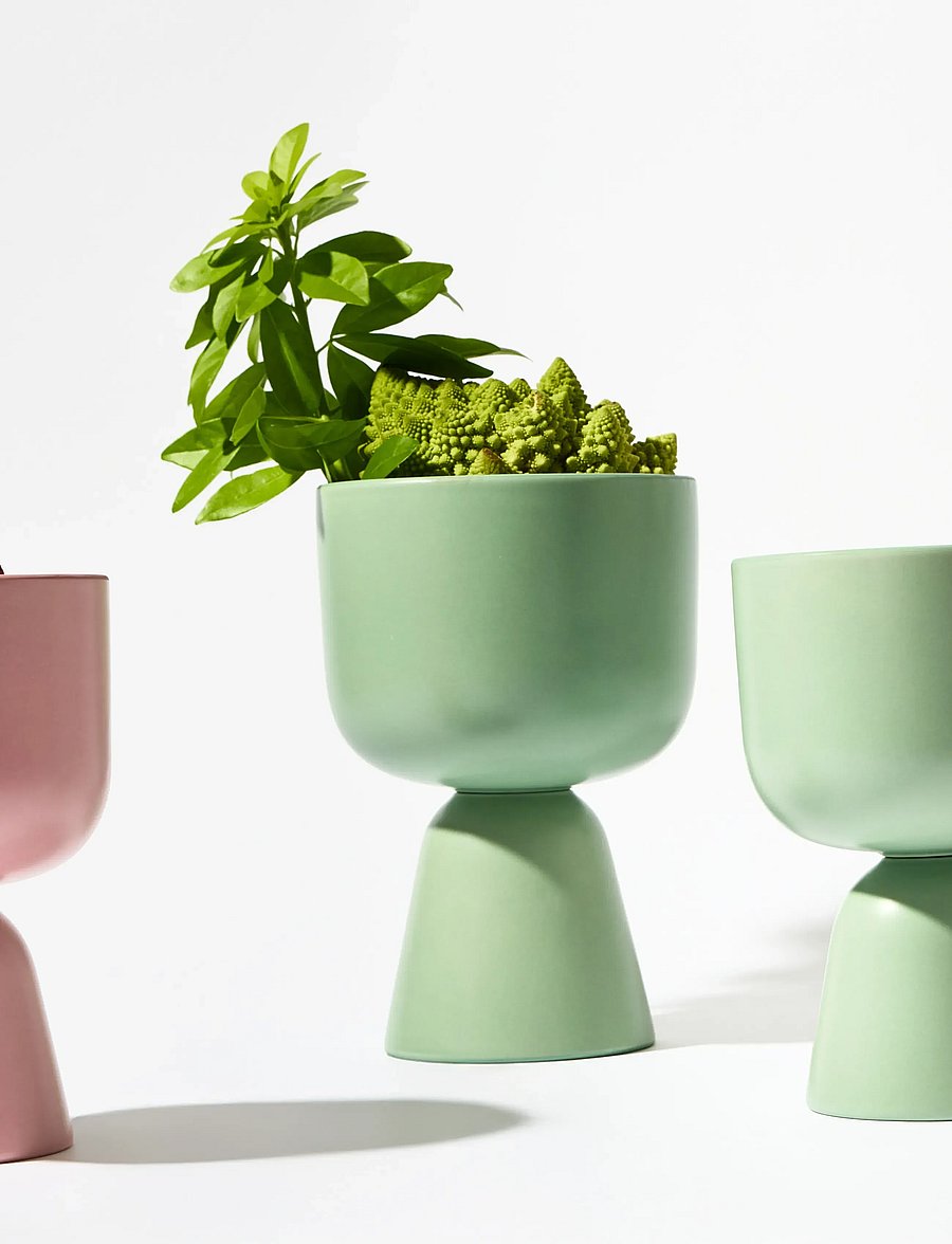 Iittala - Nappula plant pot 230x155mm matte mint green - lillepotid - matte mint green - 0