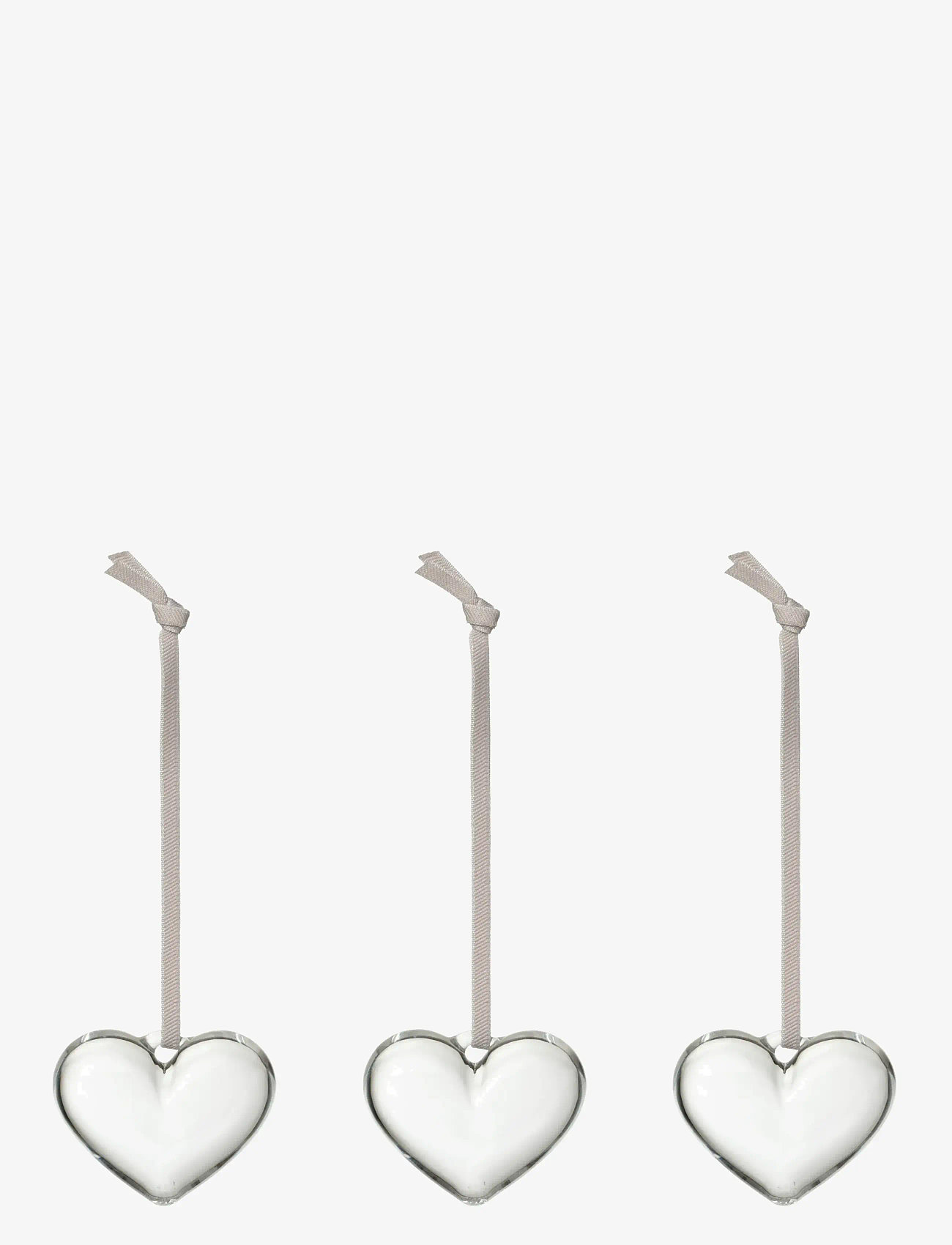Iittala - Iittala glass heart 50mm clear 3pc - figuren & skulpturen - clear - 0