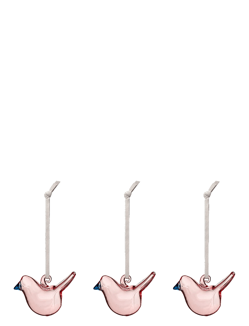 Iittala - Iittala mini glass birds rose 3pc - figuri ja skulptuurid - rose - 1
