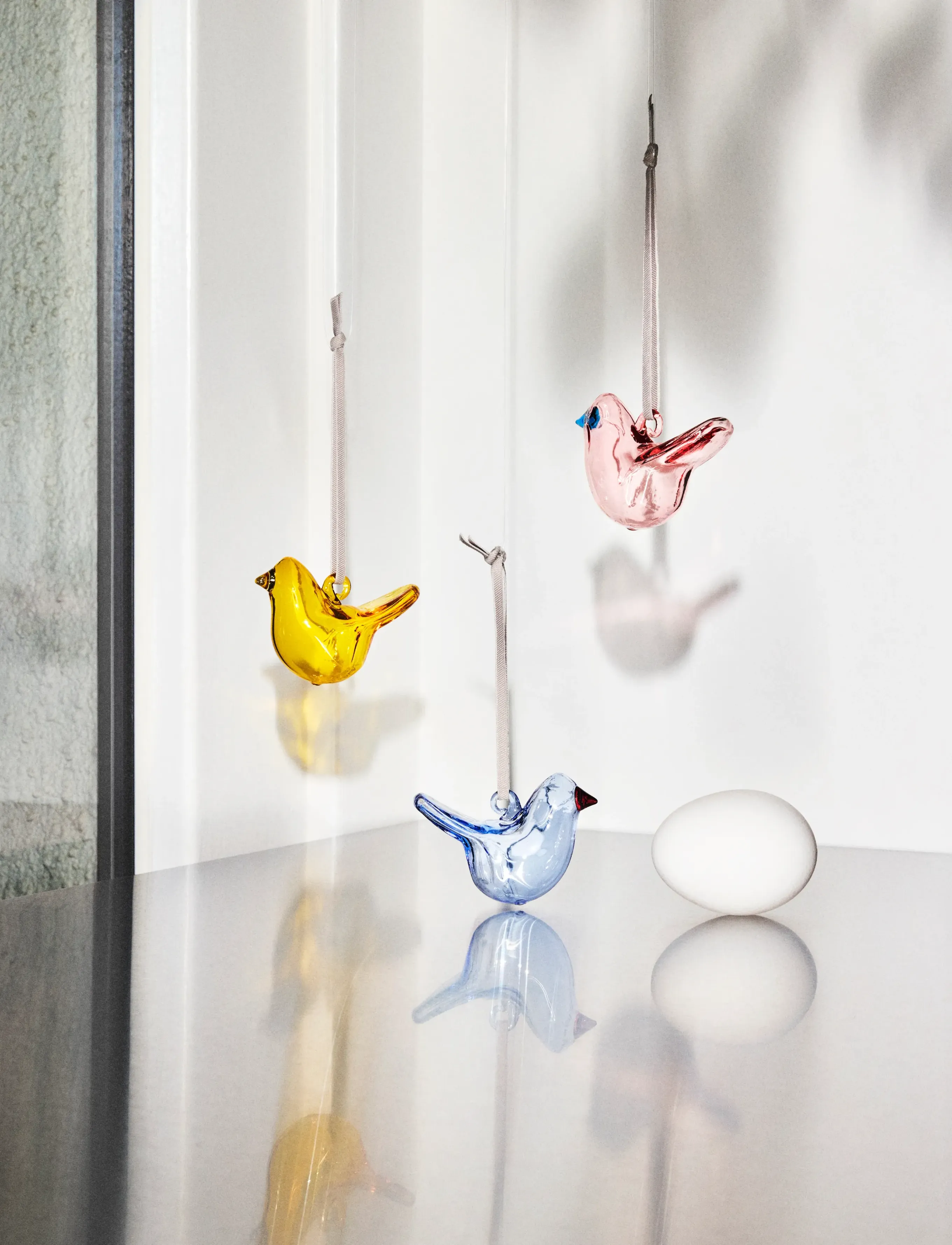 Iittala Iittala Mini Glass Birds Rose 3Pc, 3 SET, Pink, Decorative Accessories-details > Figures & Sculptures, Unisex