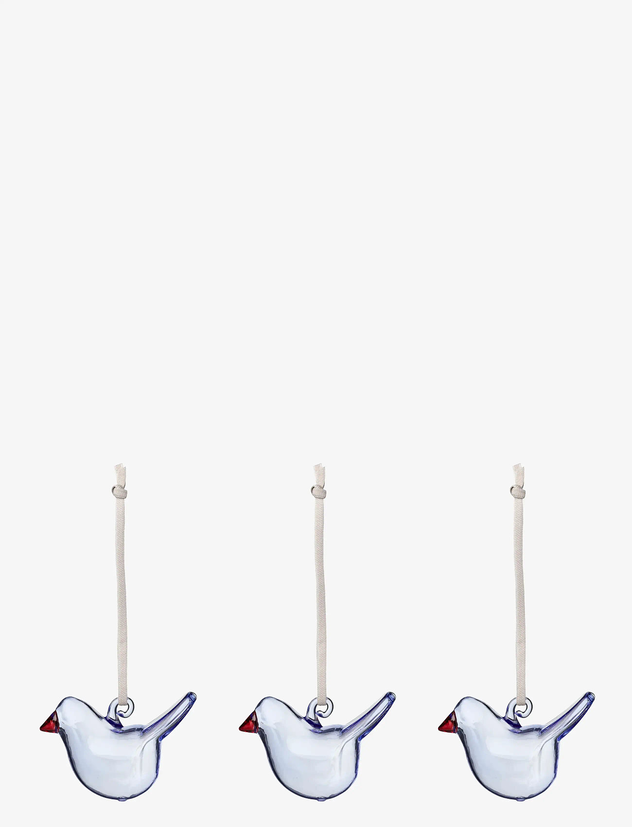 Iittala - Iittala mini glass birds br. blue 3pc - figuren & skulpturen - blue - 1