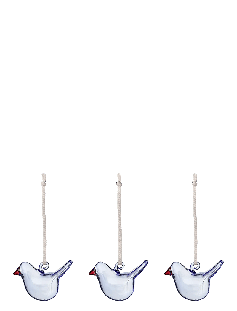 Iittala - Iittala mini glass birds br. blue 3pc - figuri ja skulptuurid - blue - 1