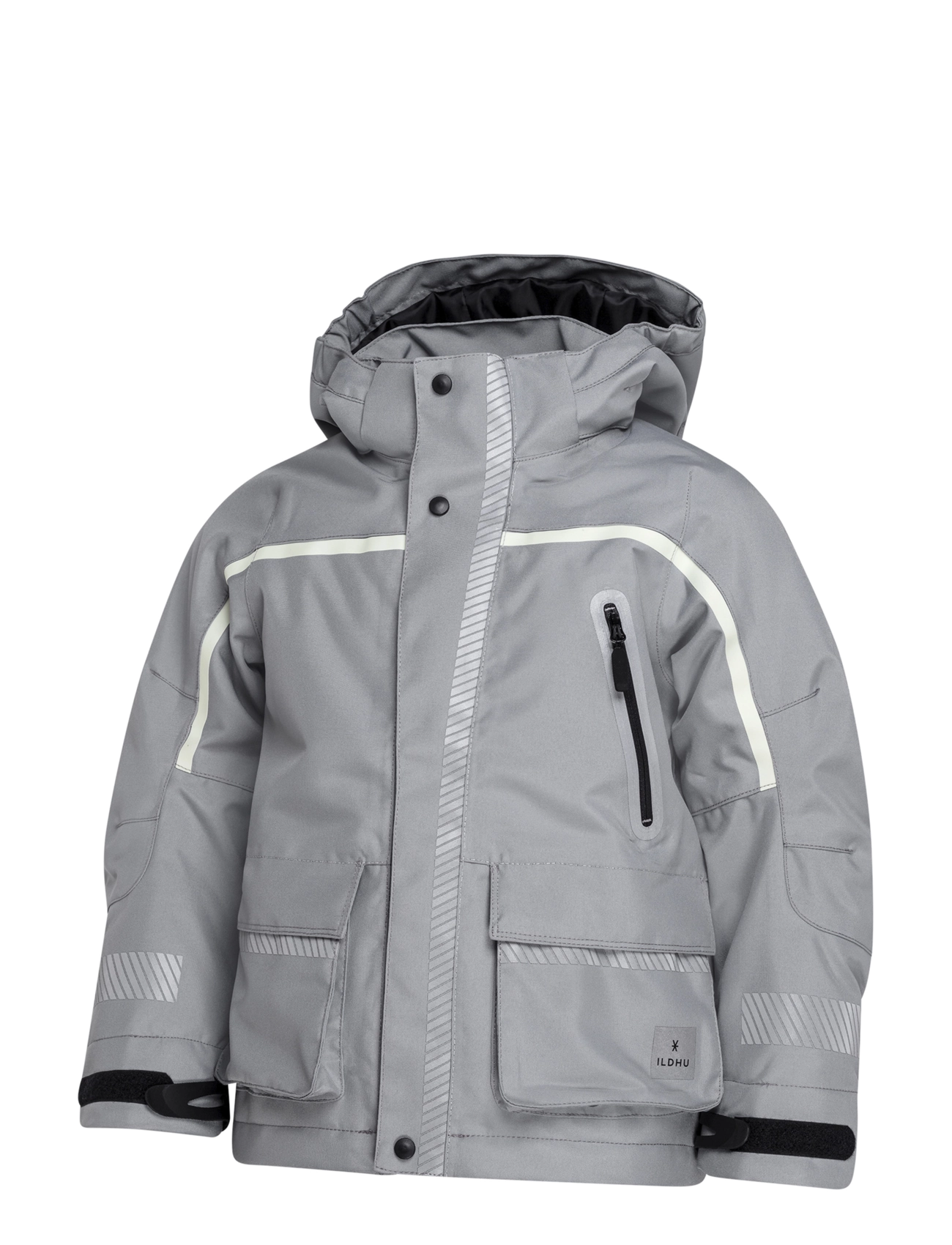 Ildhu Norly padded winter jacket with reflective details - Ildhu - LIGHT GREY / grey