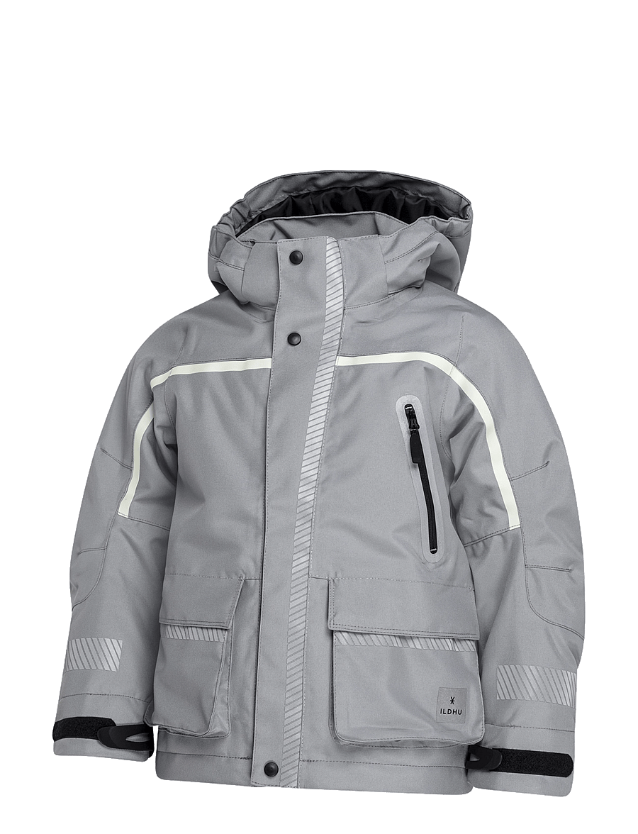 Ildhu - Norly padded winter jacket with reflective details - light grey - 1