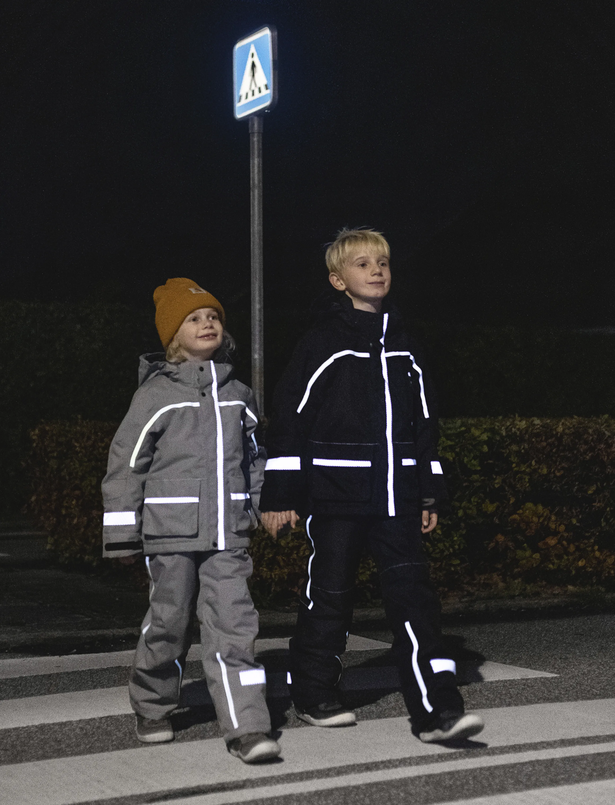 Ildhu Norly Padded Winter Jacket With Reflective Details, 130, Grey, Regntøj > Jakker, Børn