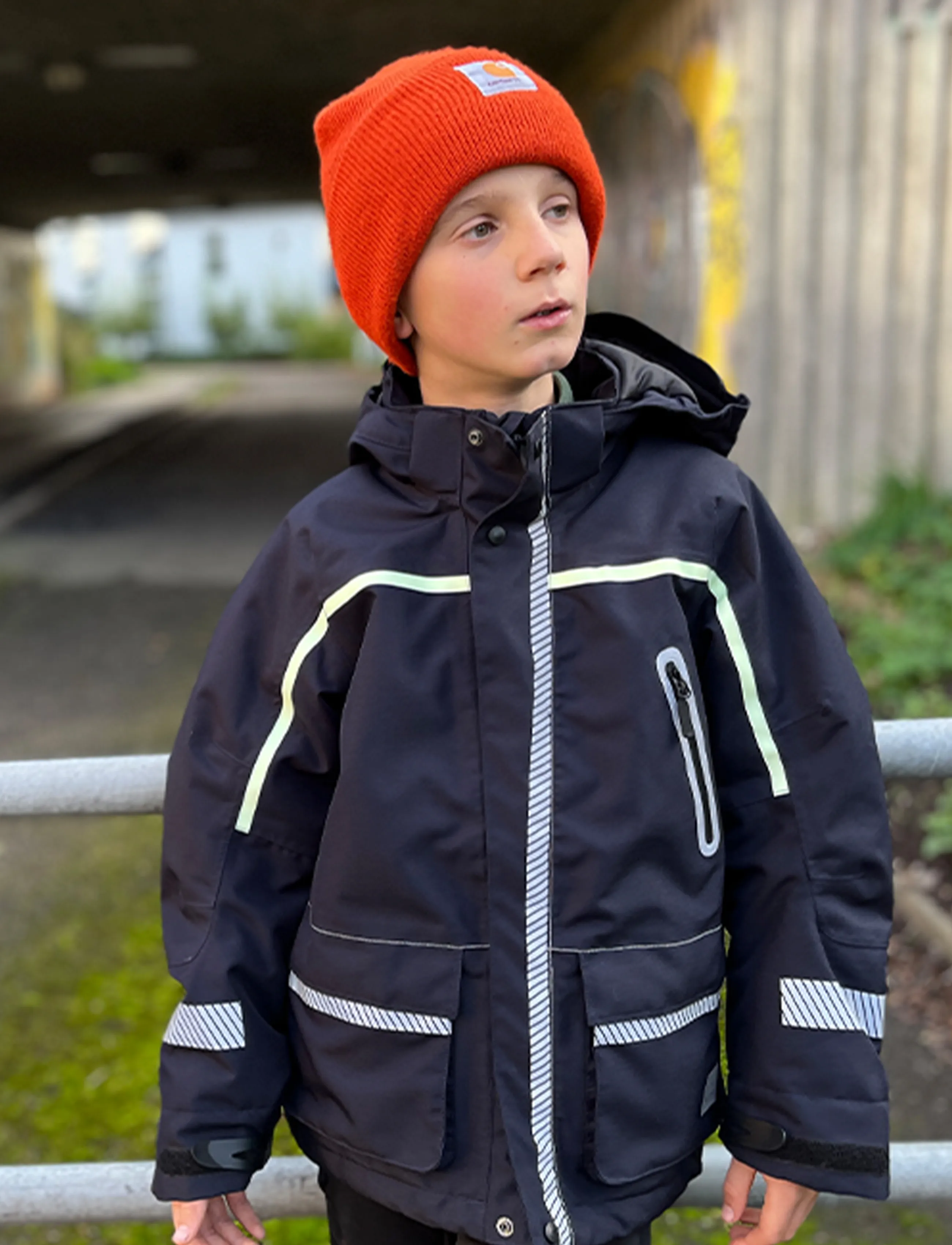 Ildhu - Norly padded winter jacket with reflective details - navy - 3
