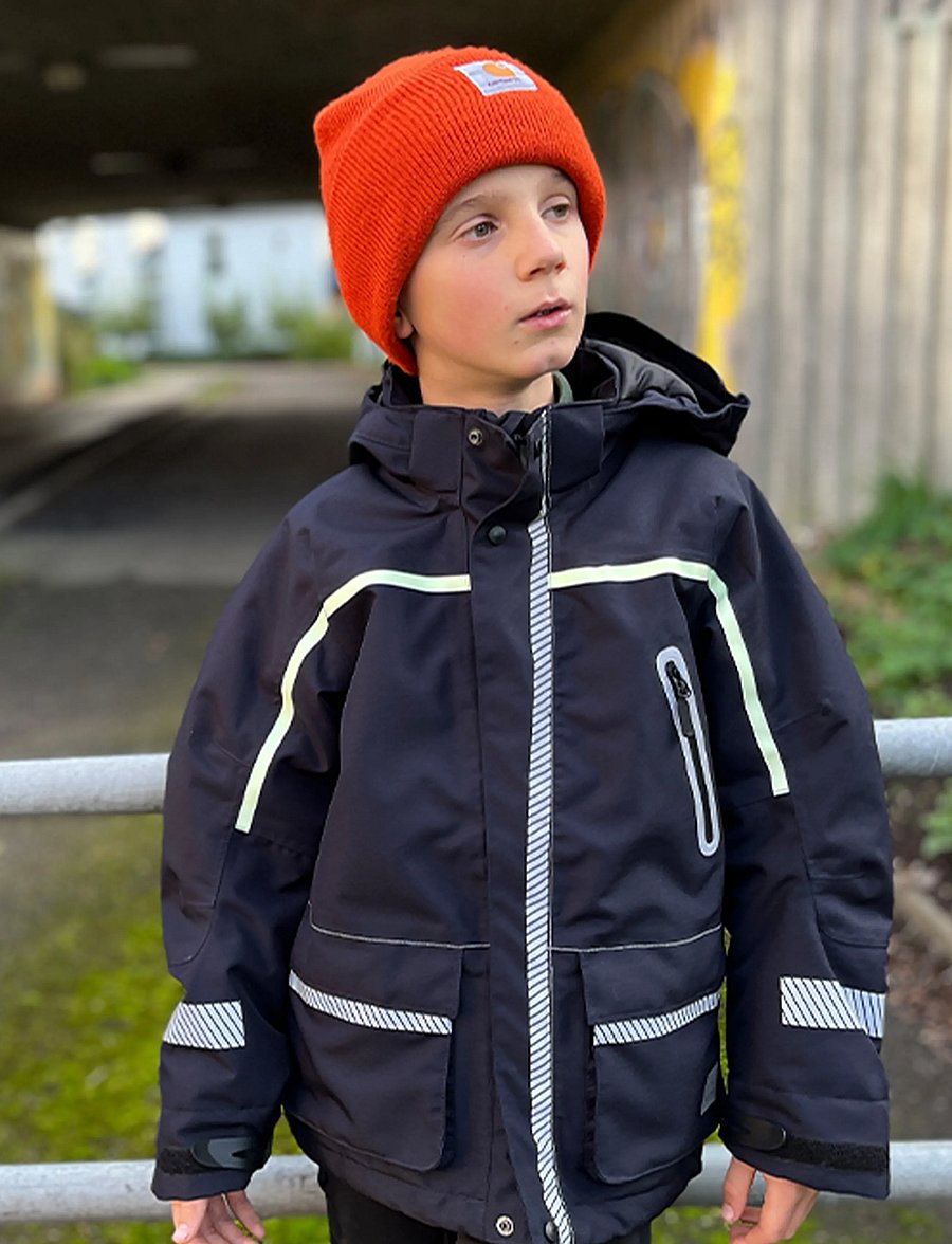 Ildhu - Norly padded winter jacket with reflective details - navy - 3