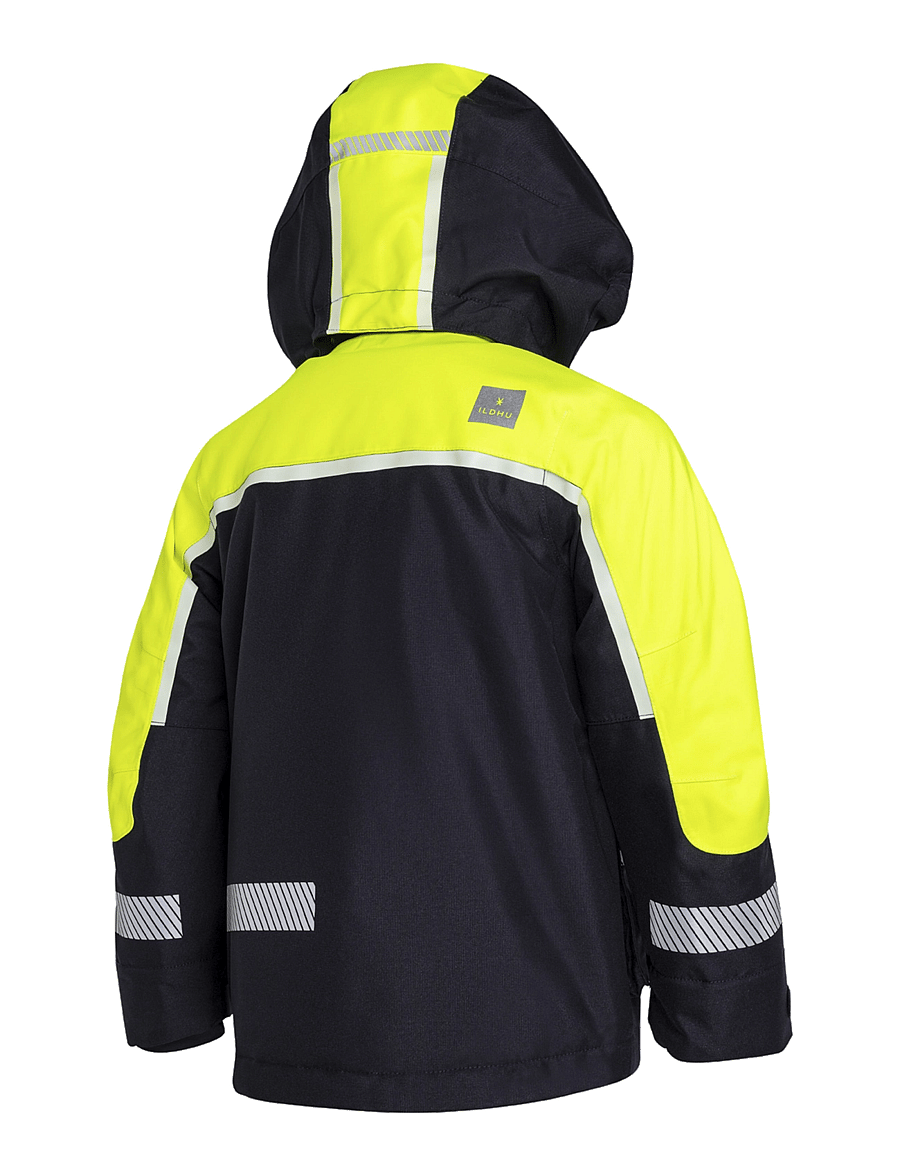 Ildhu - Norly padded winter jacket with reflective details - navy/yellow - 2
