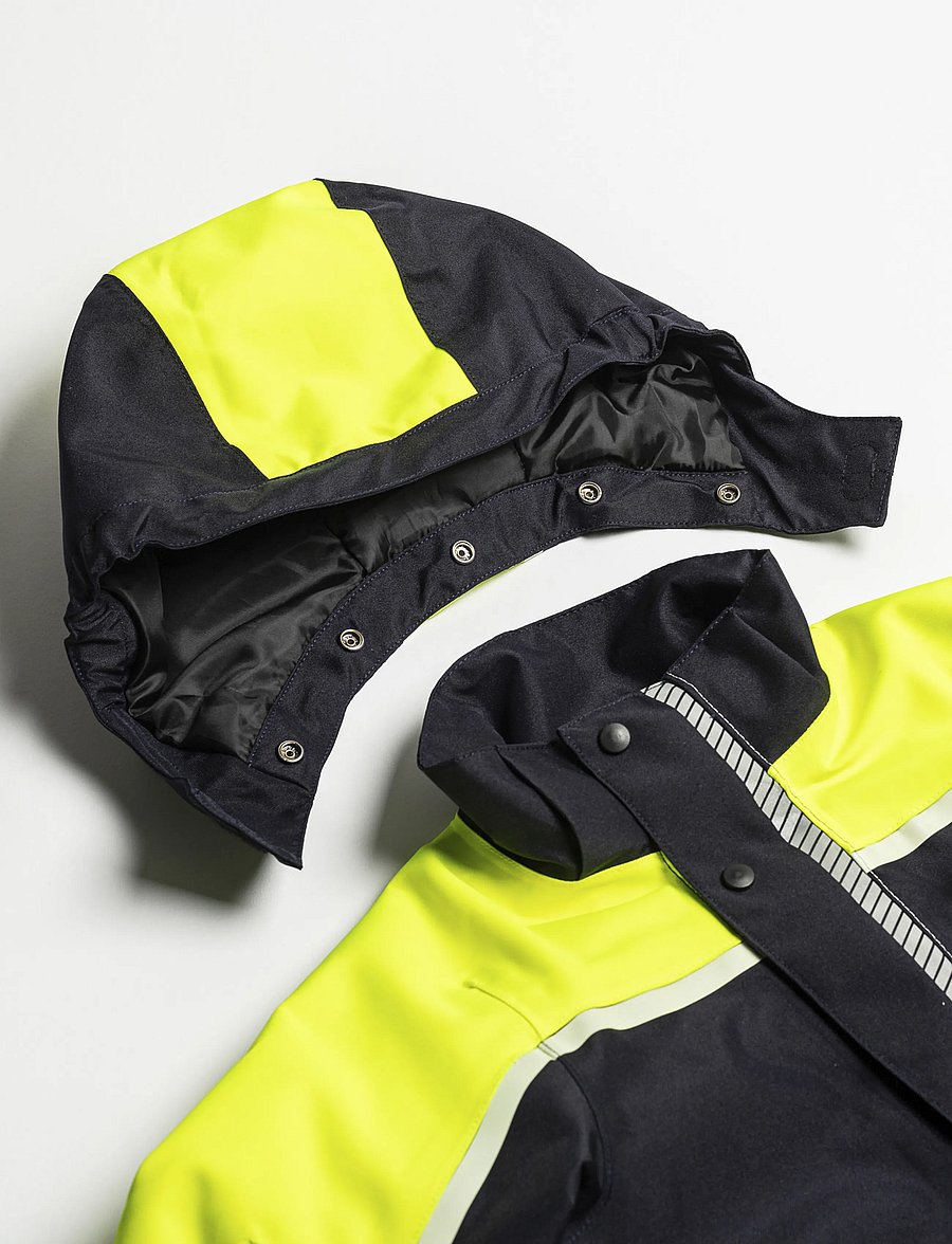 Ildhu - Norly padded winter jacket with reflective details - navy/yellow - 4