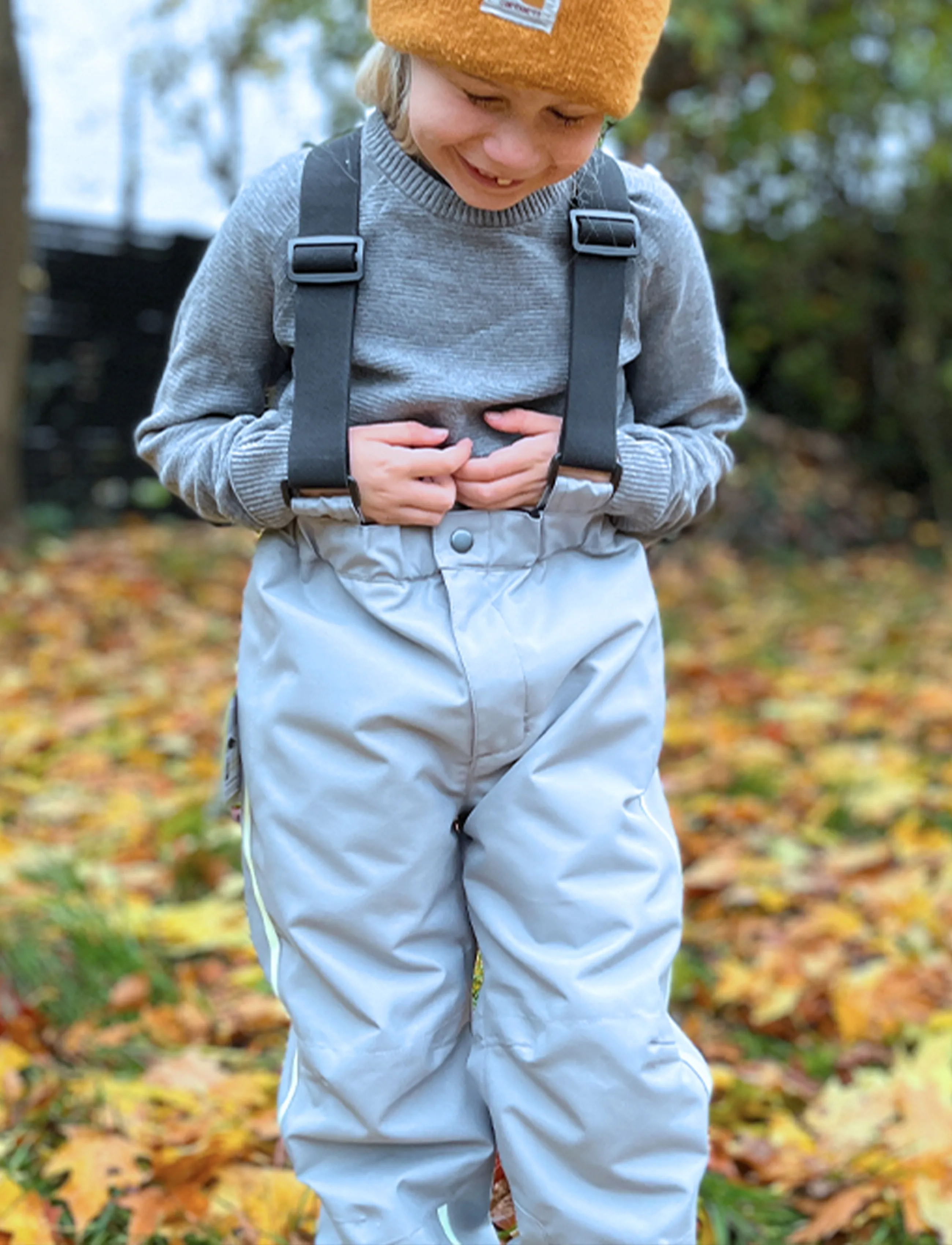 Ildhu - Norly padded winter pants with reflective details - skalbyxor - light grey - 3