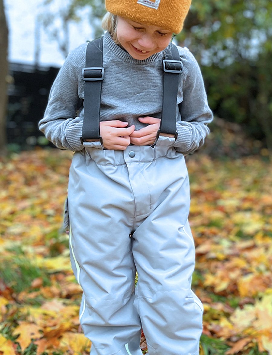 Ildhu - Norly padded winter pants with reflective details - skalbyxor - light grey - 3