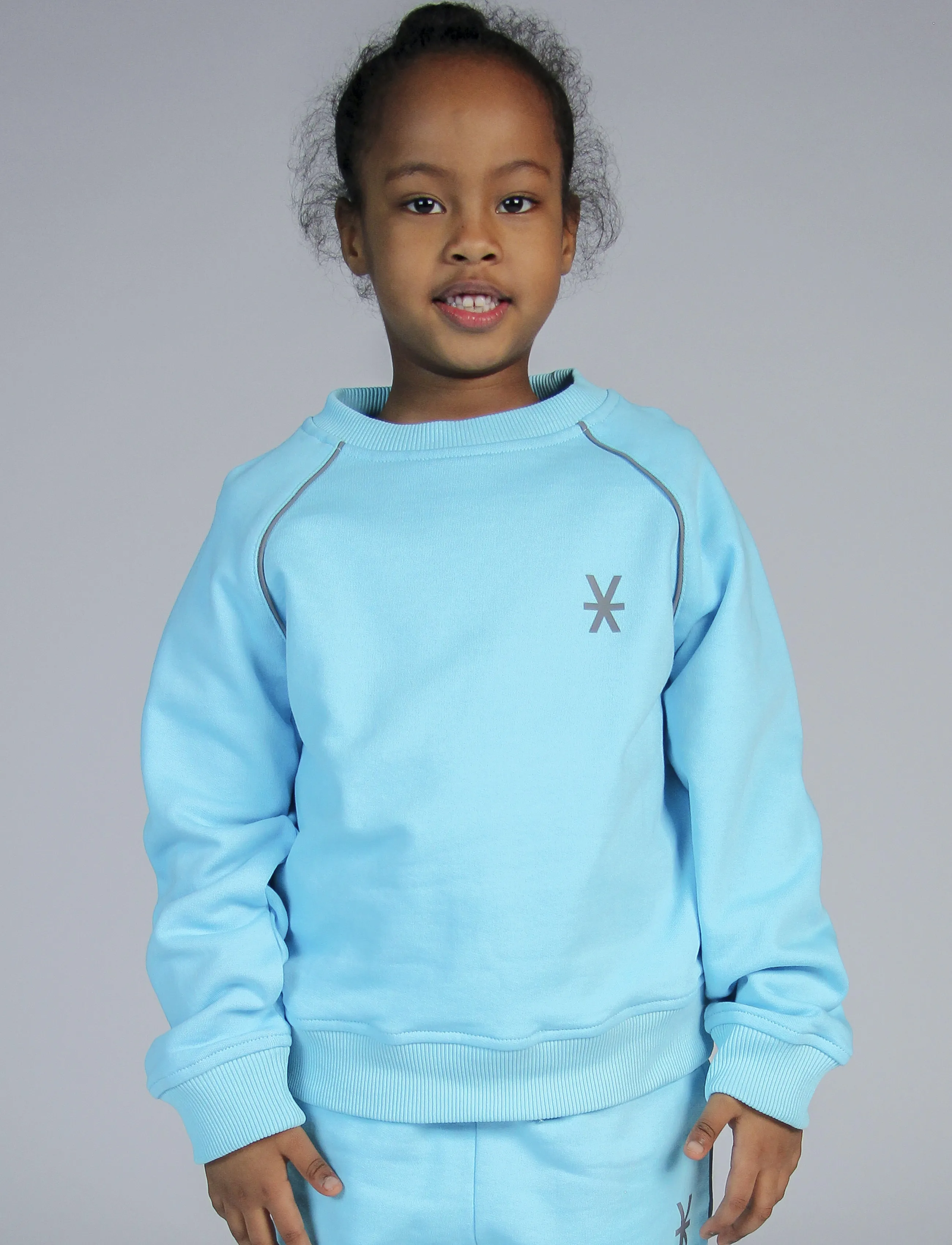 Ildhu Sweatshirt With Reflective Details, Kinder, Reflex Sweatshirt, Blau, Gr.140