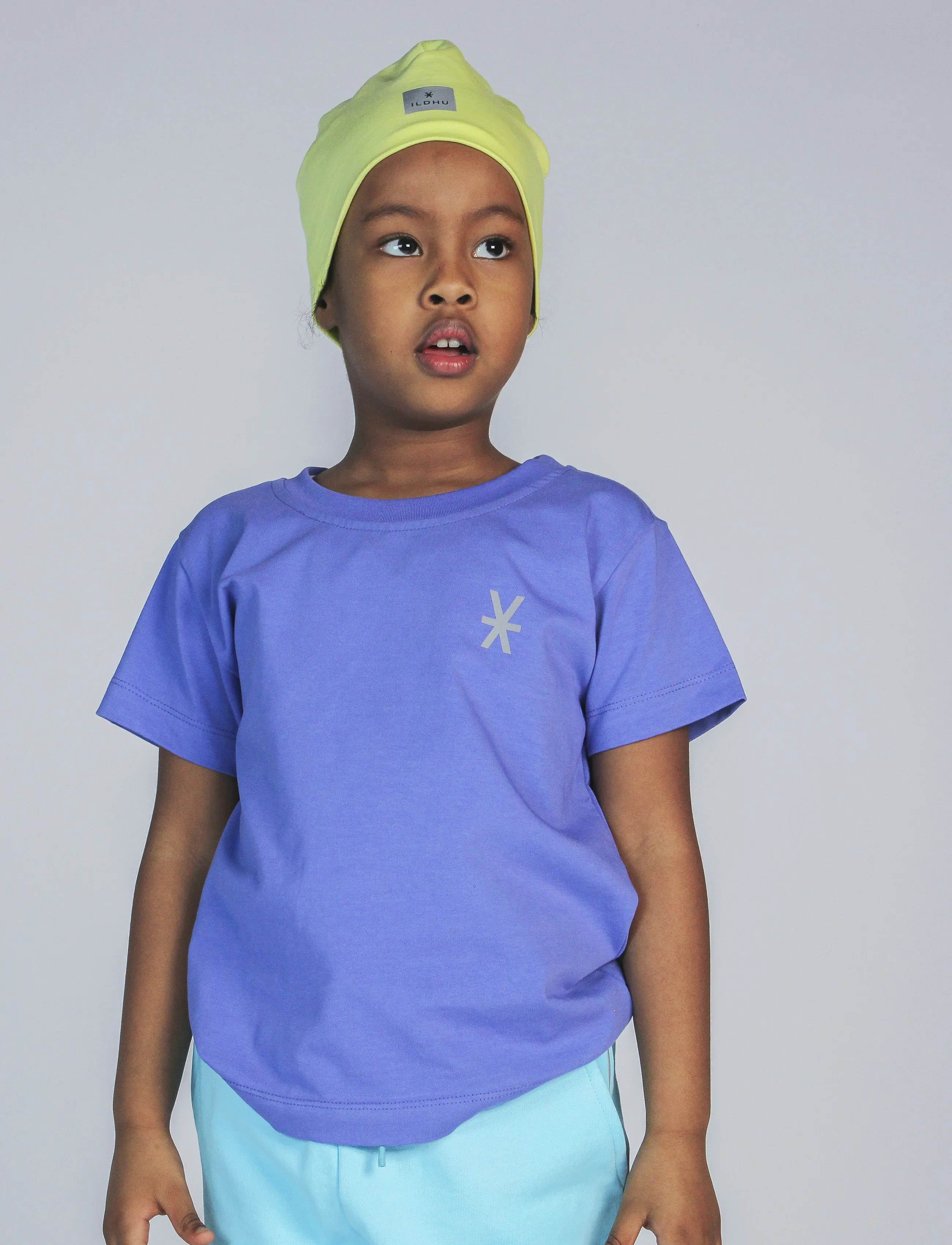 Ildhu T-Shirt With Reflective Details, Refleks T-shirt, Lila, Str: 130