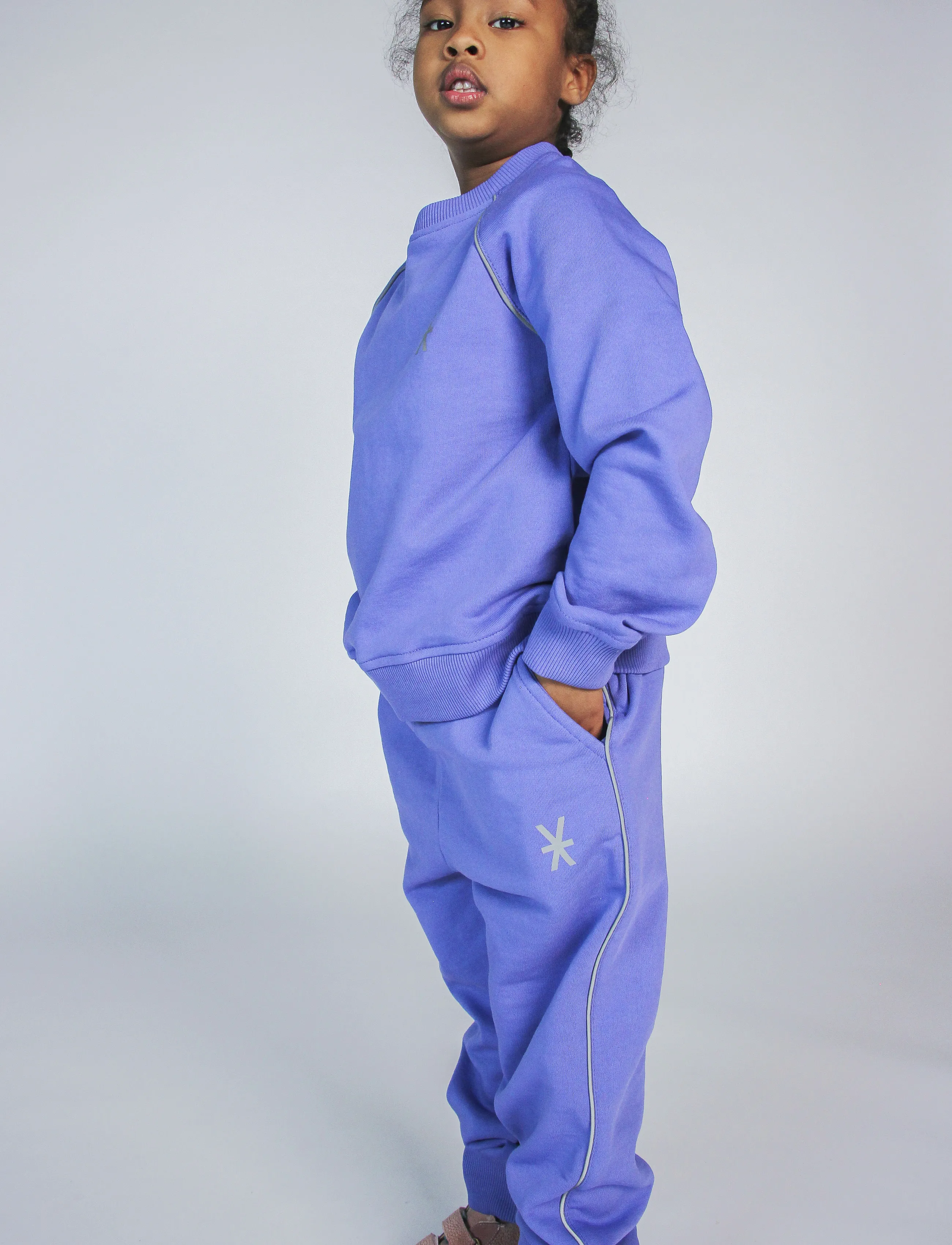 Ildhu Sweatpants With Reflective Details, 100, Unterteile, Lila - Sweatpants, Kinder
