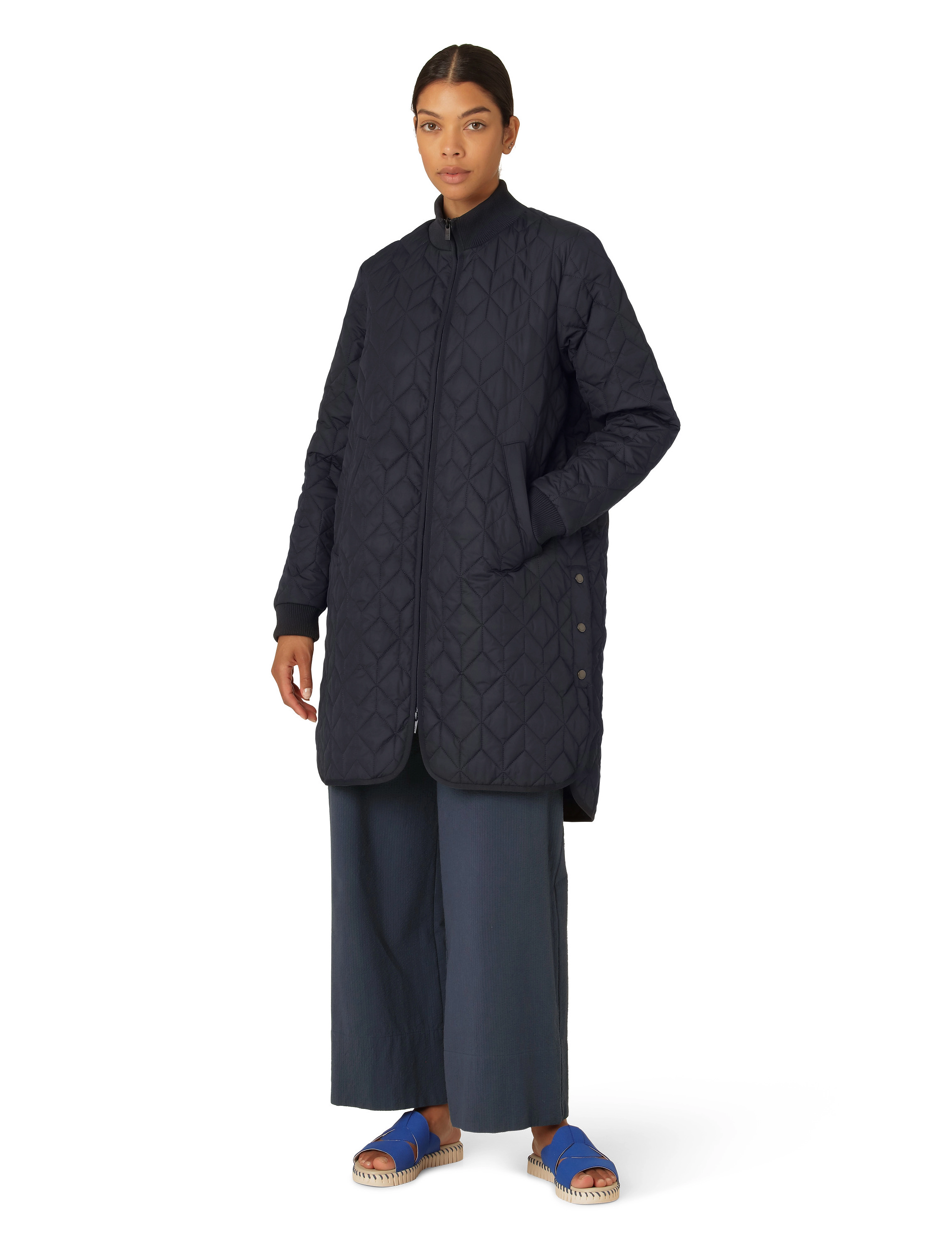 Ilse Jacobsen Padded Quilt Coat, 46, Jackets, Blau - Quilted Frauen