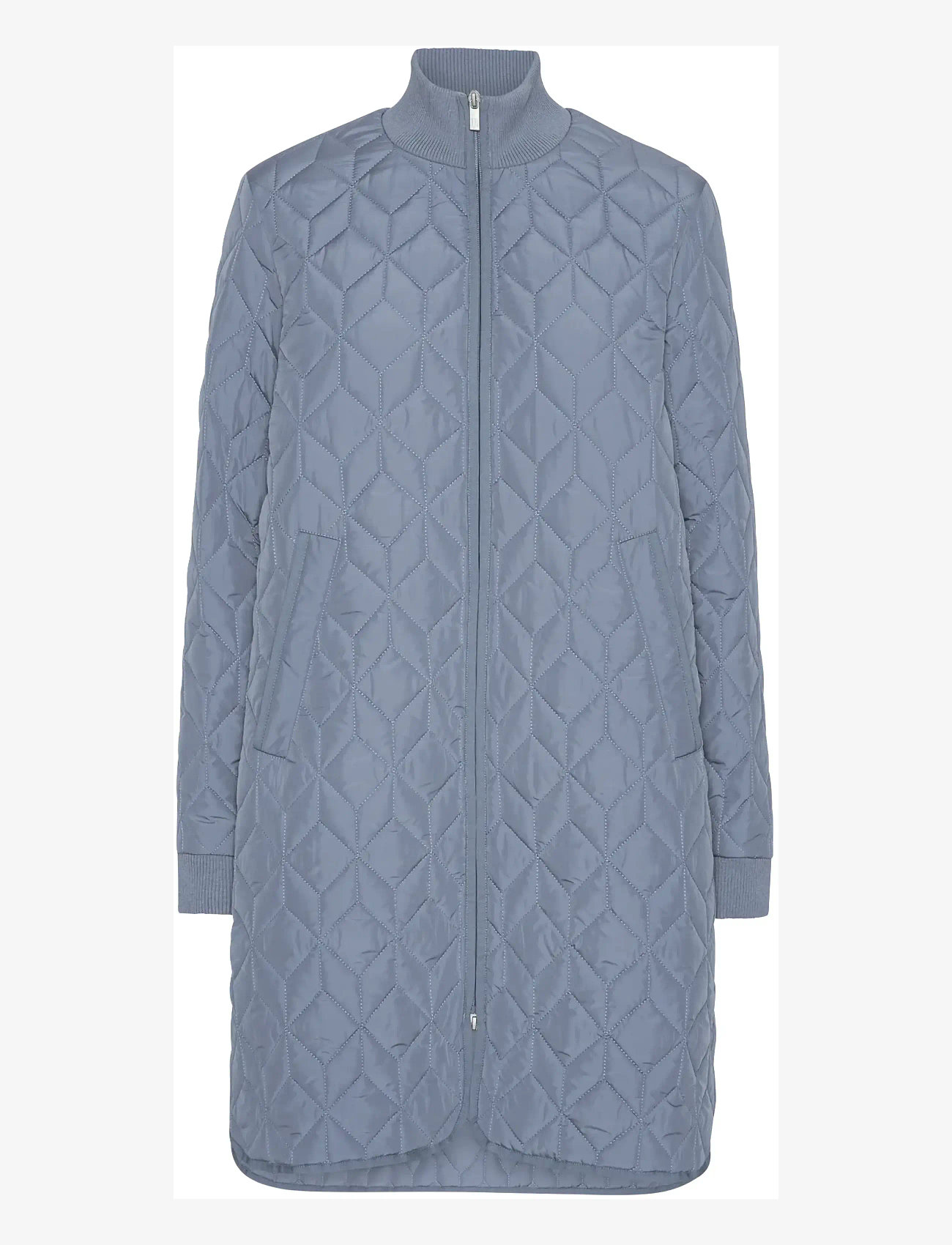 Ilse Jacobsen - Padded Quilt Coat - forårsjakker - grey blue - 1