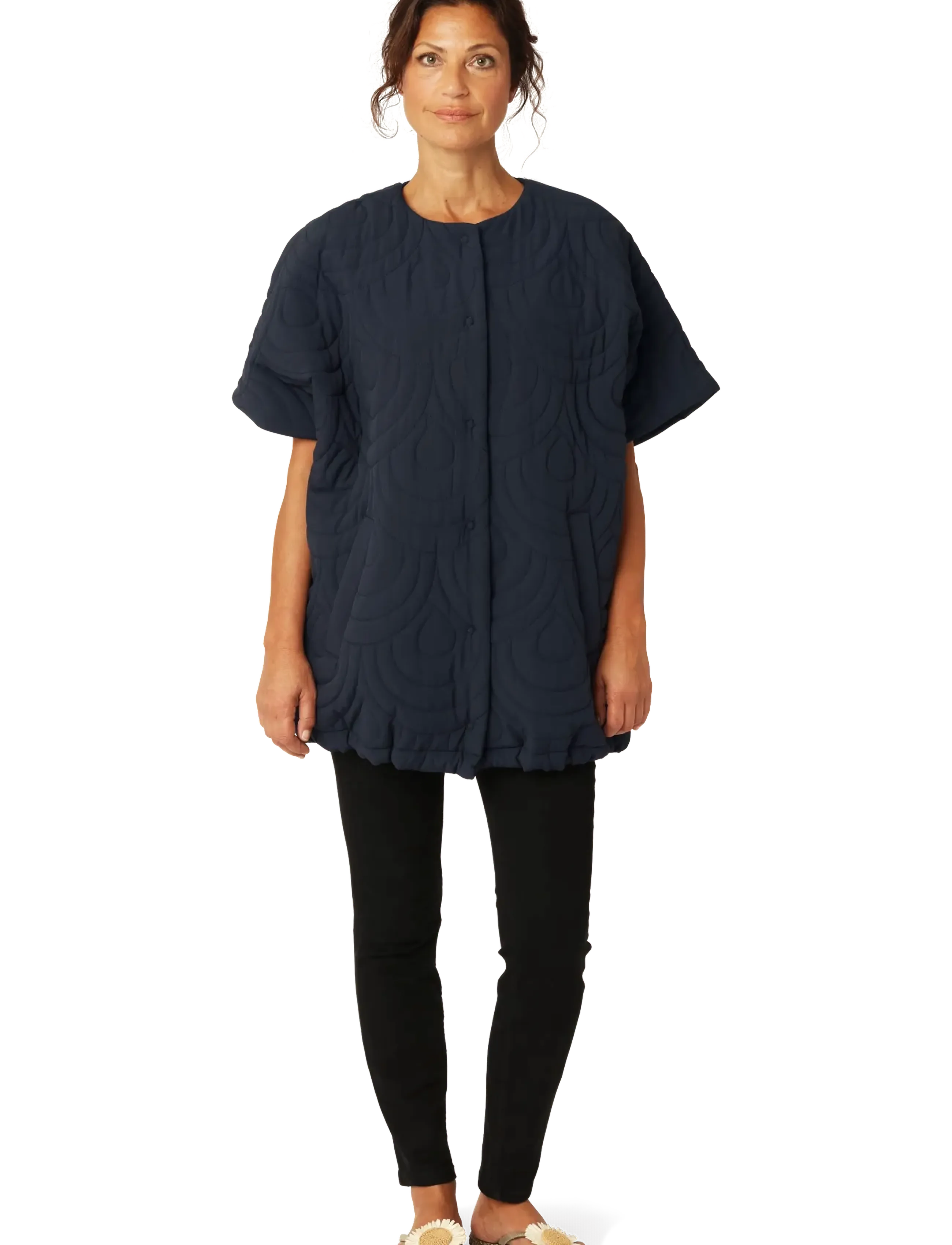 Ilse Jacobsen Blossom02, ml, Navy, Jakker > Vatteret Jakke, Dame