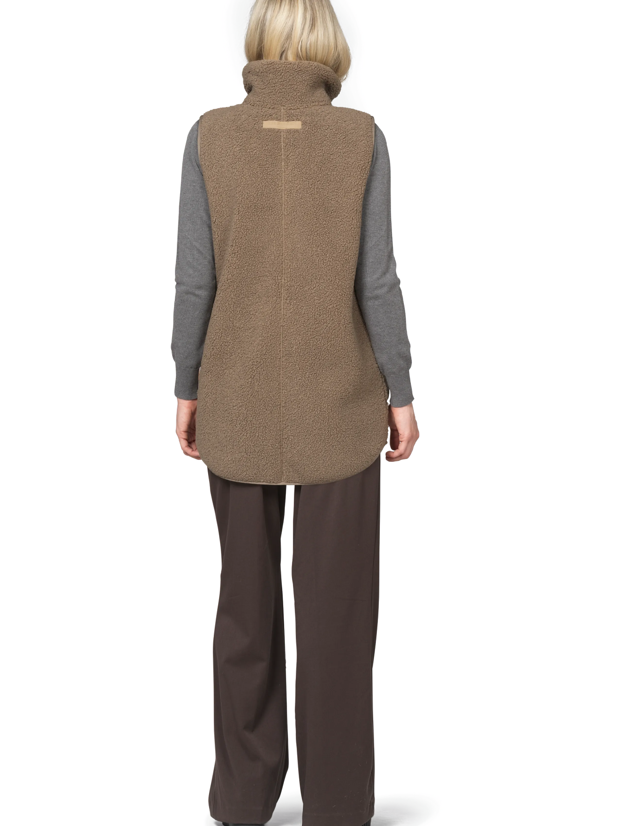Ilse Jacobsen - BONDEDPILE02 - fleece & teddy vests - greige - 3