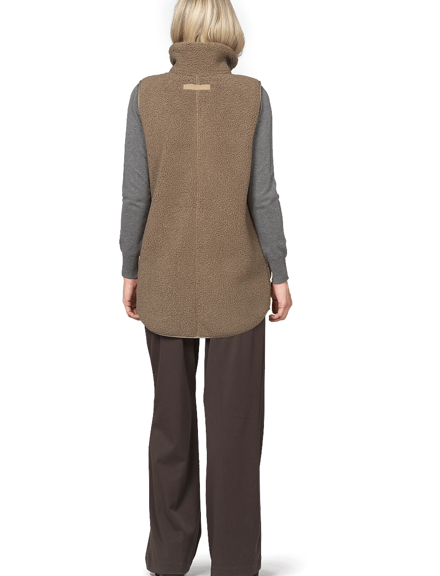 Ilse Jacobsen - BONDEDPILE02 - fleece & teddy vests - greige - 3