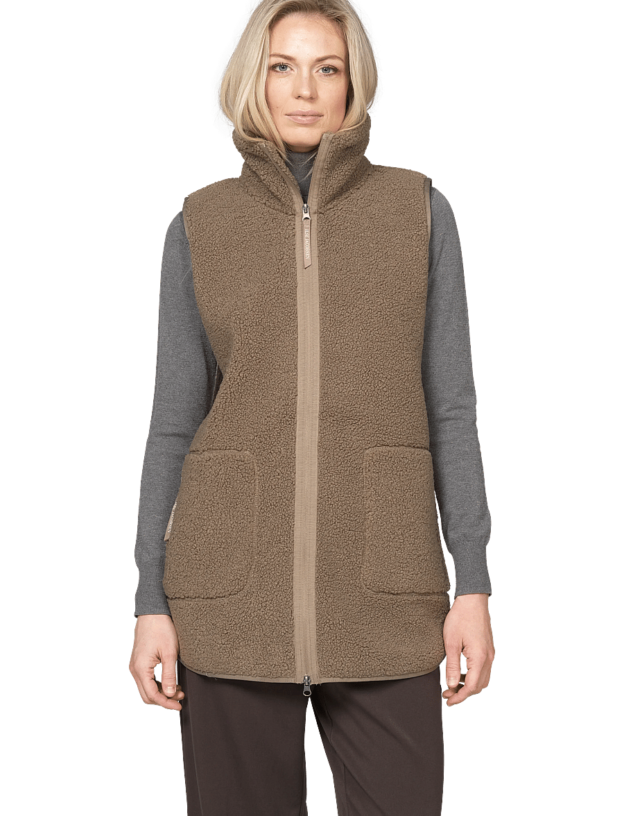 Ilse Jacobsen - BONDEDPILE02 - fleece & teddy vests - greige - 4